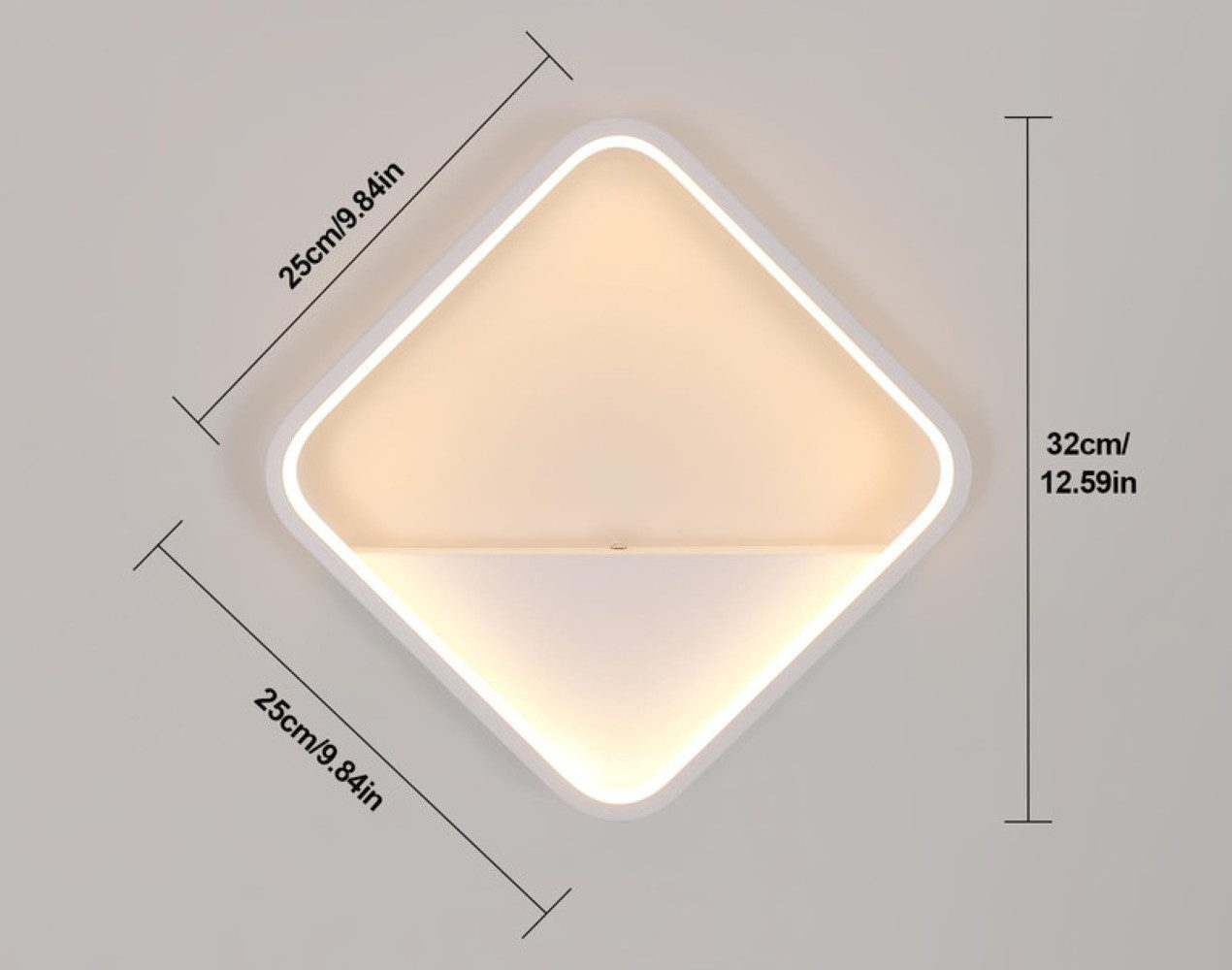 Goeco Wandleuchte Quadratische LED-Wandlampe aus Aluminium, Innenbeleuchtun günstig online kaufen