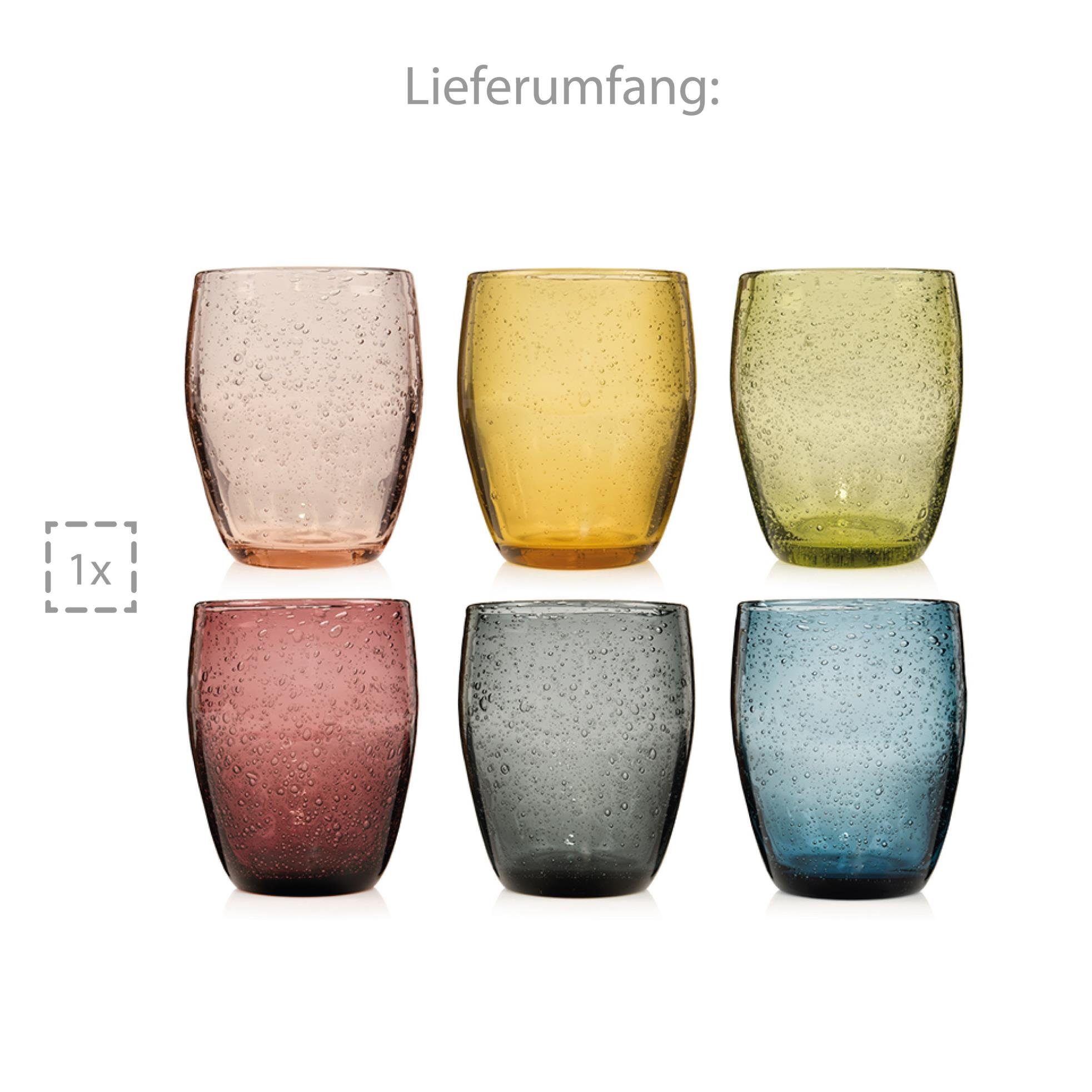 SÄNGER Gläser-Set London Trinkgläser Set, 6-tlg., Glas, 250 ml, spülmaschinengeeignet, Tropfstruktur – Bild 4 von 4