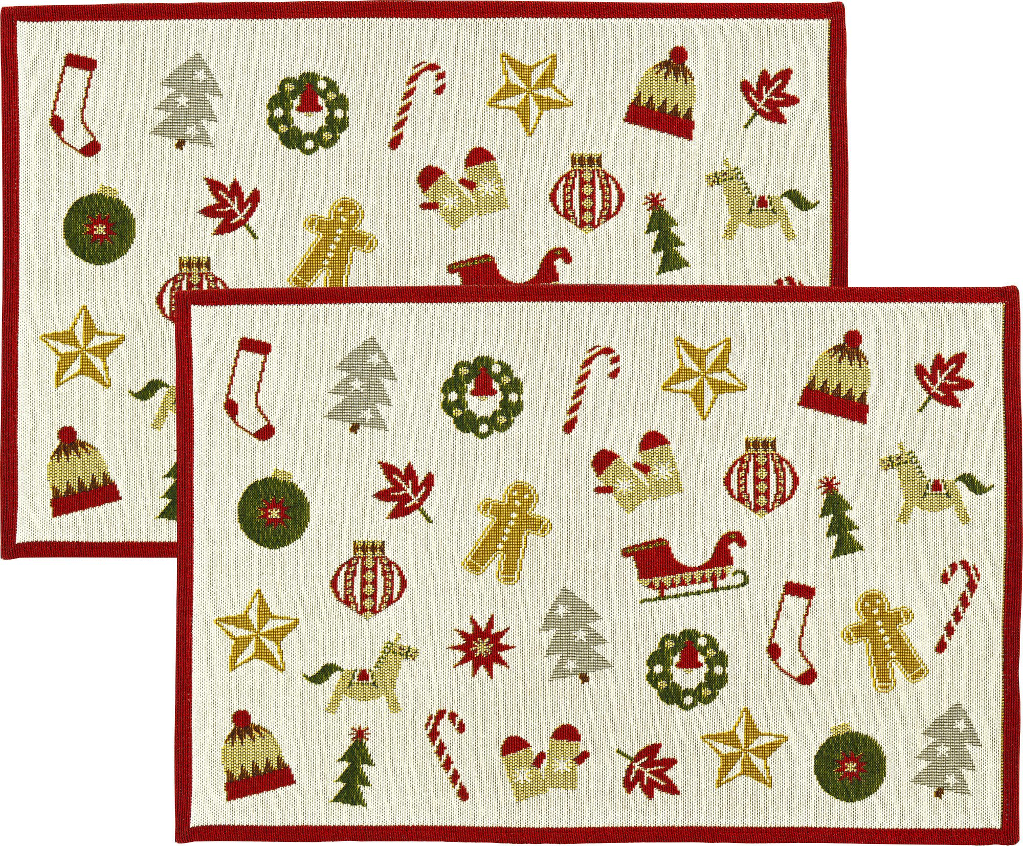 sander table + home Platzset Tischset "X-Mas Wonders" 2er-Pack, Gobelin Mot günstig online kaufen