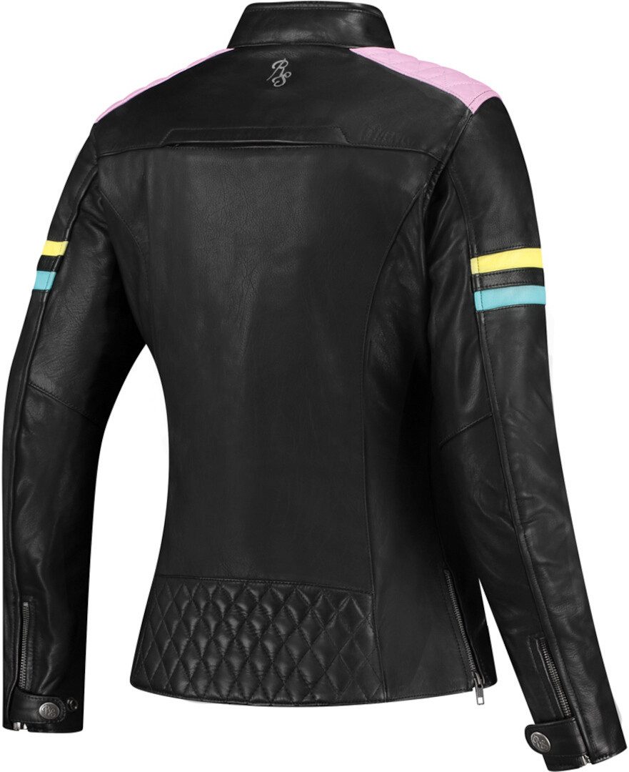 Rusty Stitches Motorradjacke Joyce V2 Damen Motorrad Lederjacke protektoren herausnehmbares reißverschluss