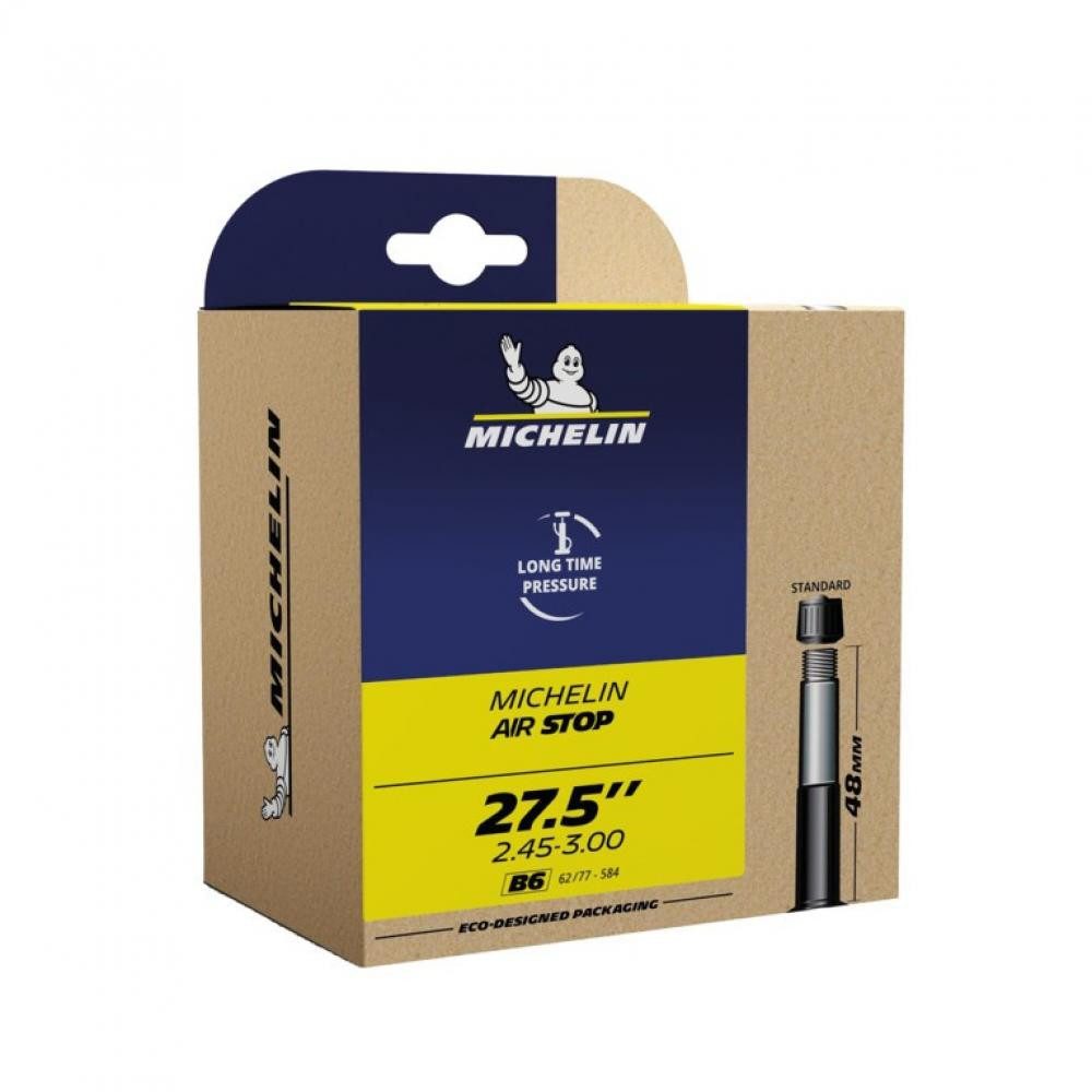 Fahrradschlauch Michelin Schlauch B6 Airstop 27.5x2.45-3.00 62/77-584 AV 48 mm