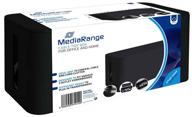 Mediarange Kabelbox Mediarange Cable tidy box Kabelbox S small sized schwarz