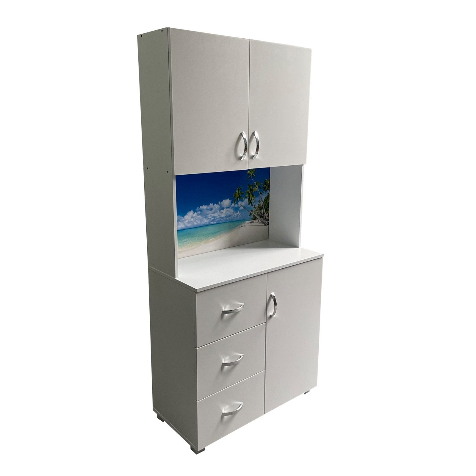 HTI-Living Hochschrank Badschrank Blanca Wellness Motiv Palmen (Stück, 1-St günstig online kaufen