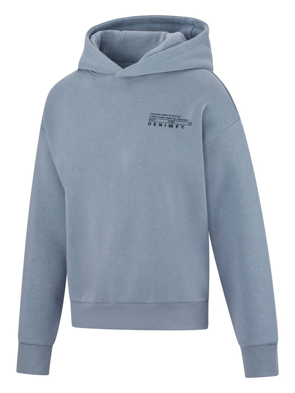DENIMFY Kapuzenpullover Damen Hoodie DFEmily Oversize Sweatshirt mit Logoprint