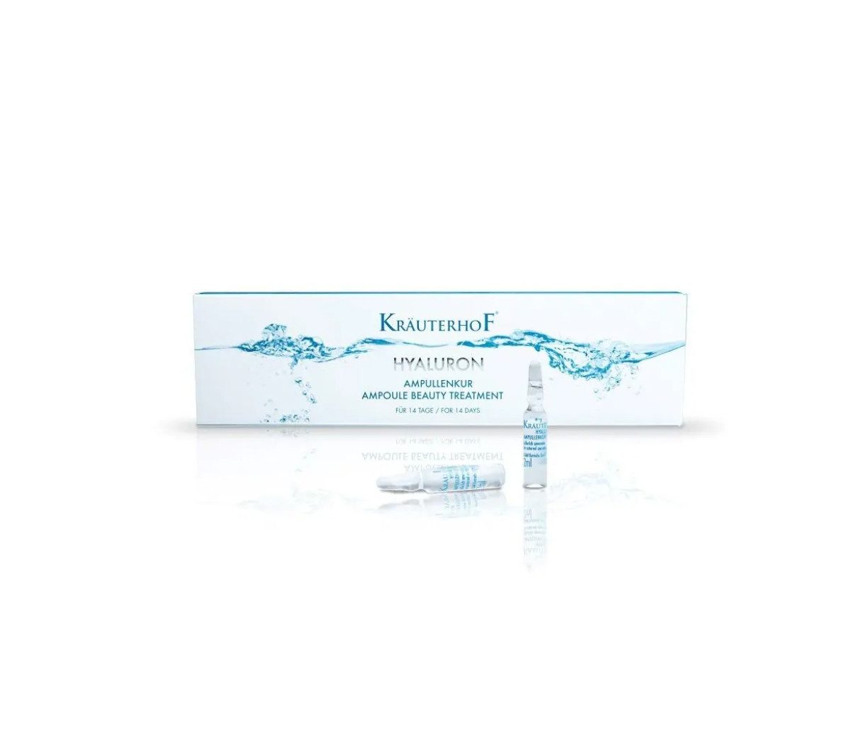 Kräuterhof Gesichtspflege KräuterhoF Hyaluron Ampullenkur (14 x 2 ml) Einzelverpackung, 14-tlg., Enthält wertvolle Mineralien, stärkt die Hautstruktur