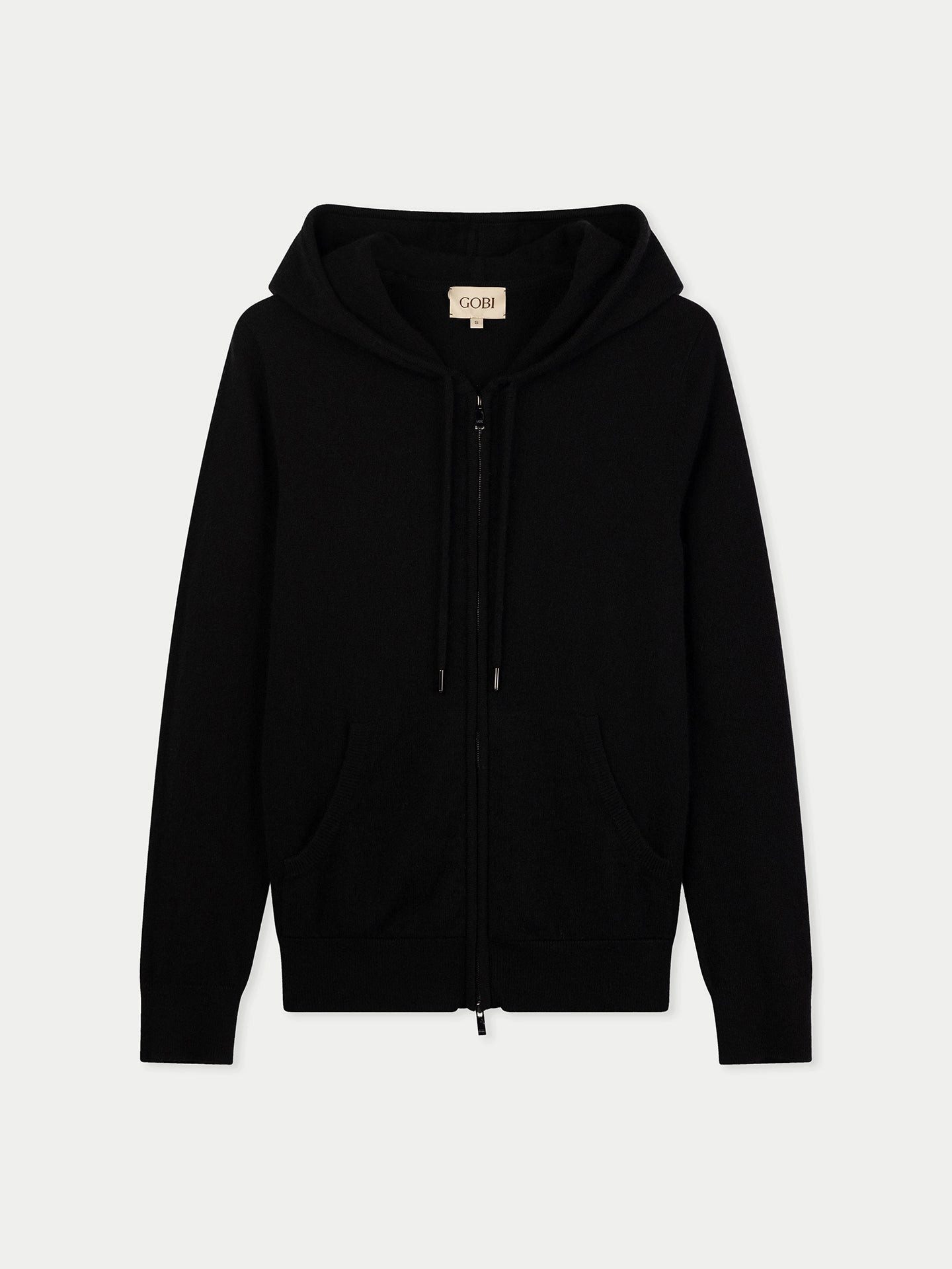 GOBI Cashmere Kapuzenpullover Damen Zip-Hoodie mit Smiley-Tasche günstig online kaufen