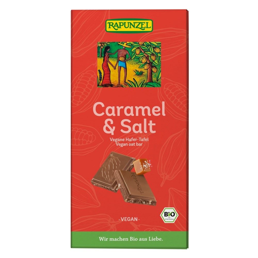 Rapunzel Schokolade Vegane Hafer-Tafel - Caramel & Salt 100g