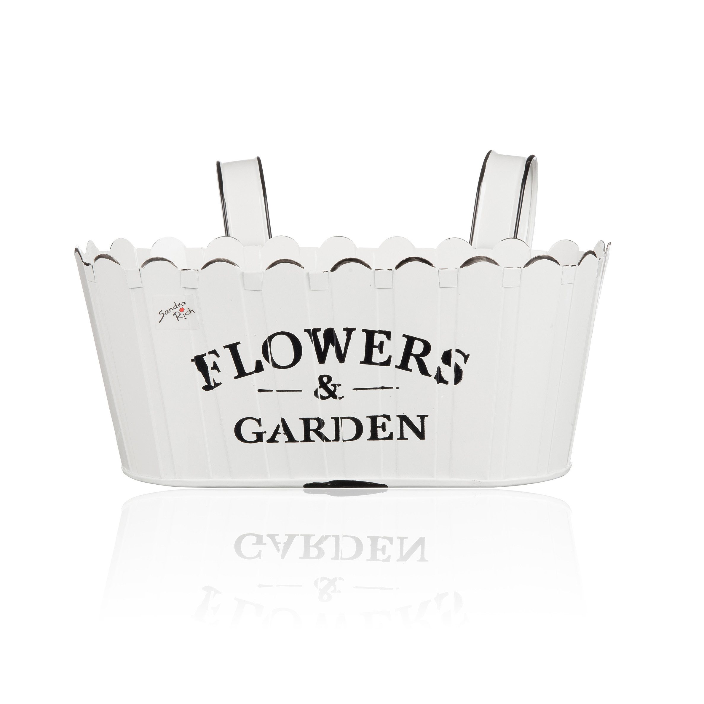 Sandra Rich Jardiniere FLOWERS & GARDEN Jardiniere Blumenkasten zum Aufhängen 28cm weiß