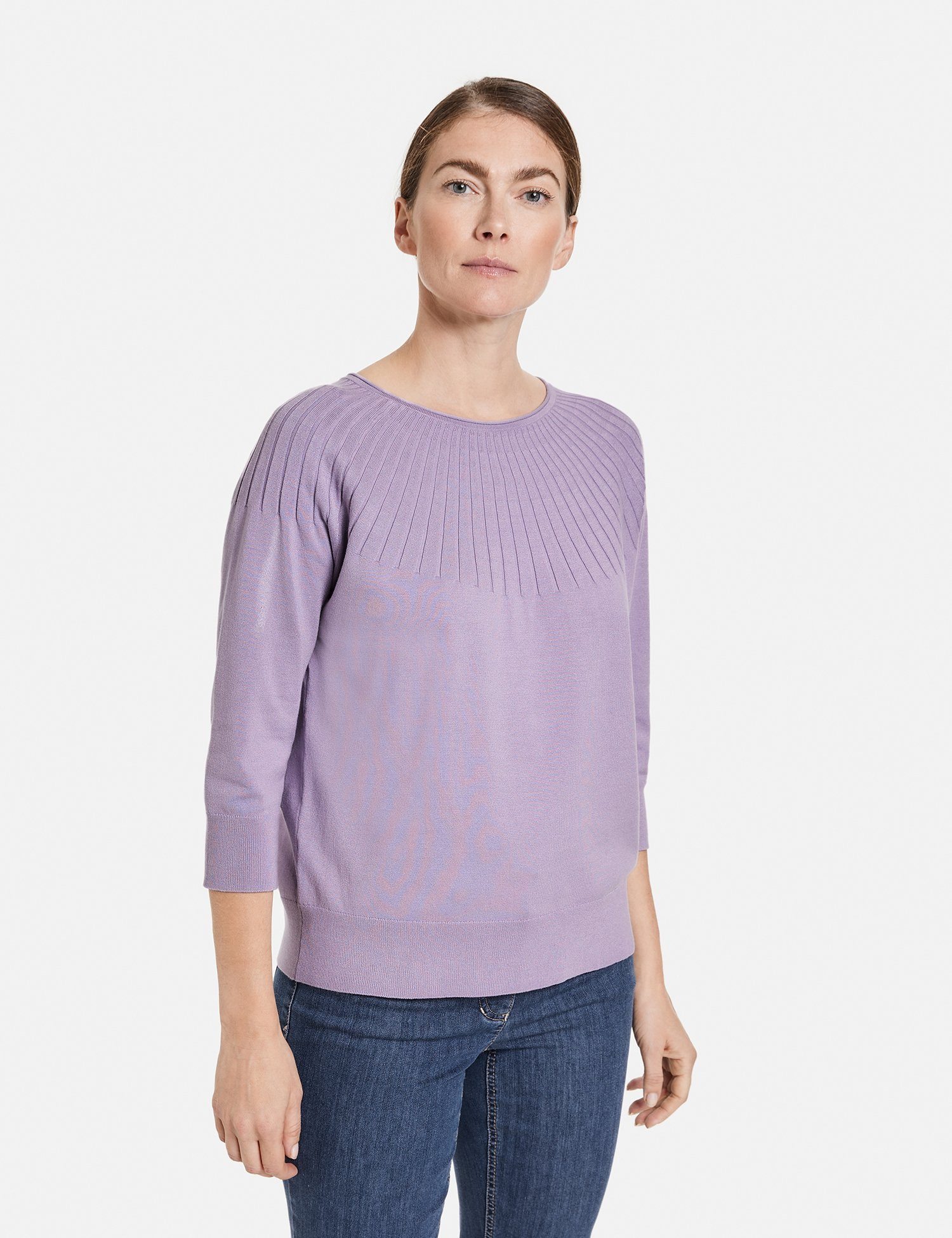 GERRY WEBER 3/4 Arm-Pullover 3/4-Arm-Pullover mit Strickmuster