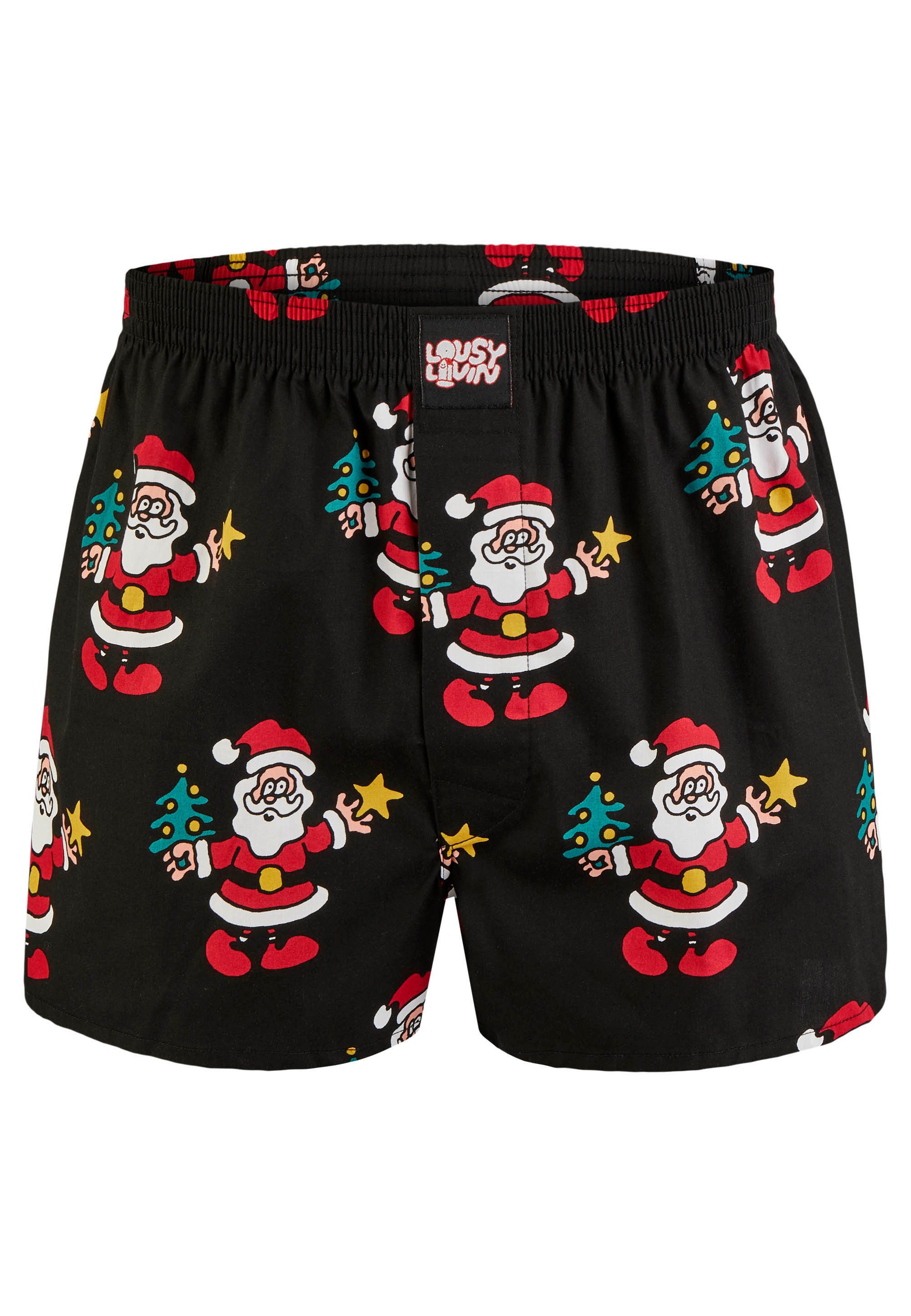Lousy Livin Boxershorts Santa mit Wihnachtsmann Print