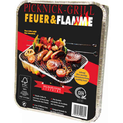 Holzkohlegrill Picknick-Grill Feuer&Flamme Einweg