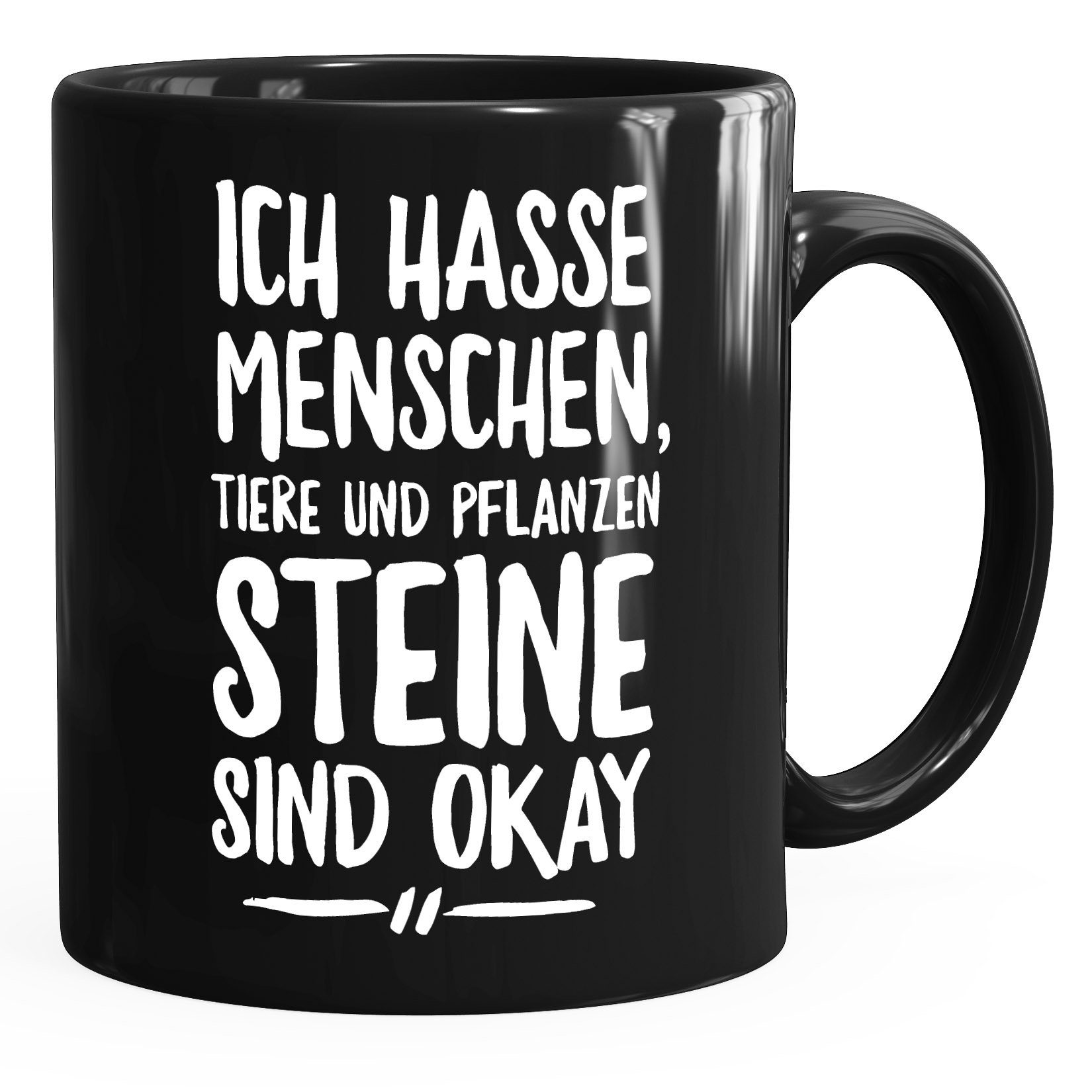 MoonWorks Tasse »Lustige SpruchTasse Ich hasse Menschen Tiere und