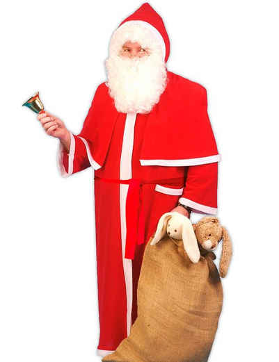 Funny Fashion Kostüm Weihnachtsmann Nikolaus für Herren - Rot, XXL Kap