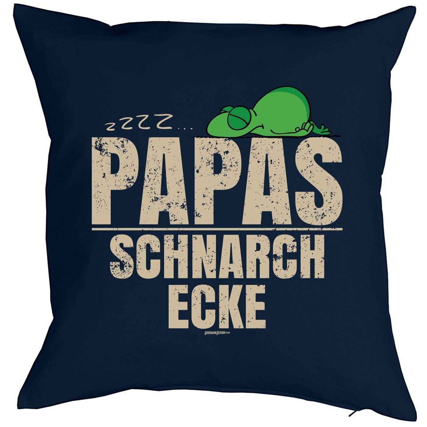 Tini - Shirts Dekokissen Vater Kuschelkissen - Väter Sprüche Kissen : zzzz… Papas Schnarch Ecke, Vater Sprüche Geschenk Kissen