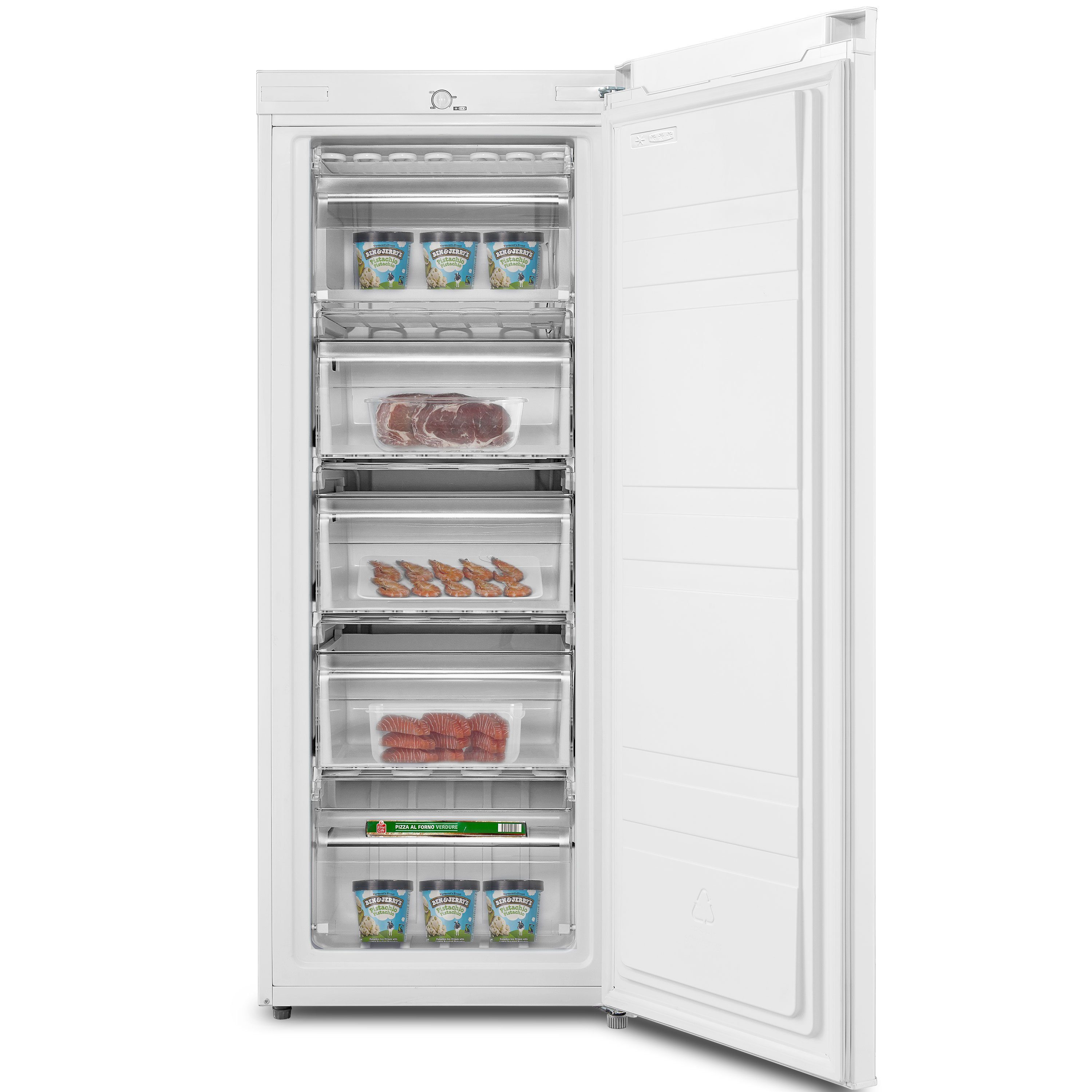 comfee Gefrierschrank RCU160WH1(E), 142 cm hoch, 55 cm breit