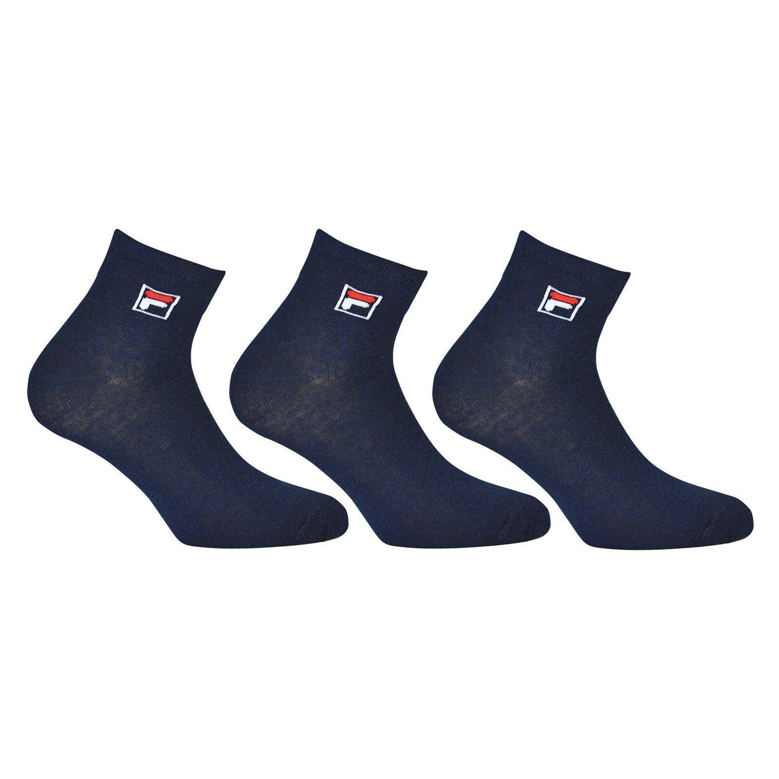 Marine Sport Paar - Sneakersocken Socken Quarter Kurzsocken, 3 Fila Unisex,
