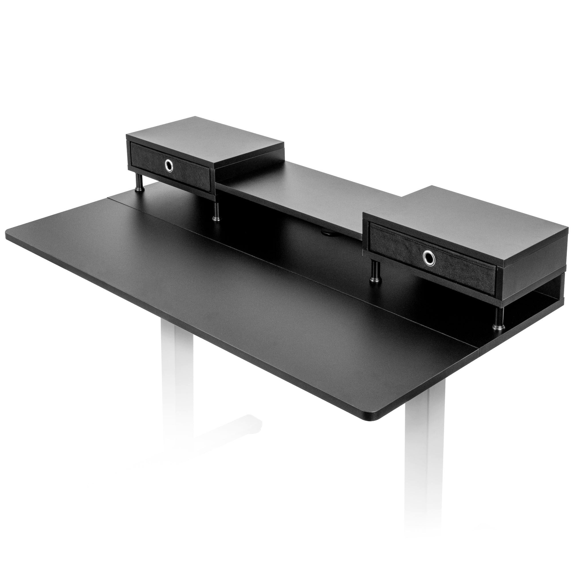 Duronic Schreibtischaufsatz DD1 BK Schreibtischplatte, Monitorständer mit Выдвижные ящики 120x60x1,9cm