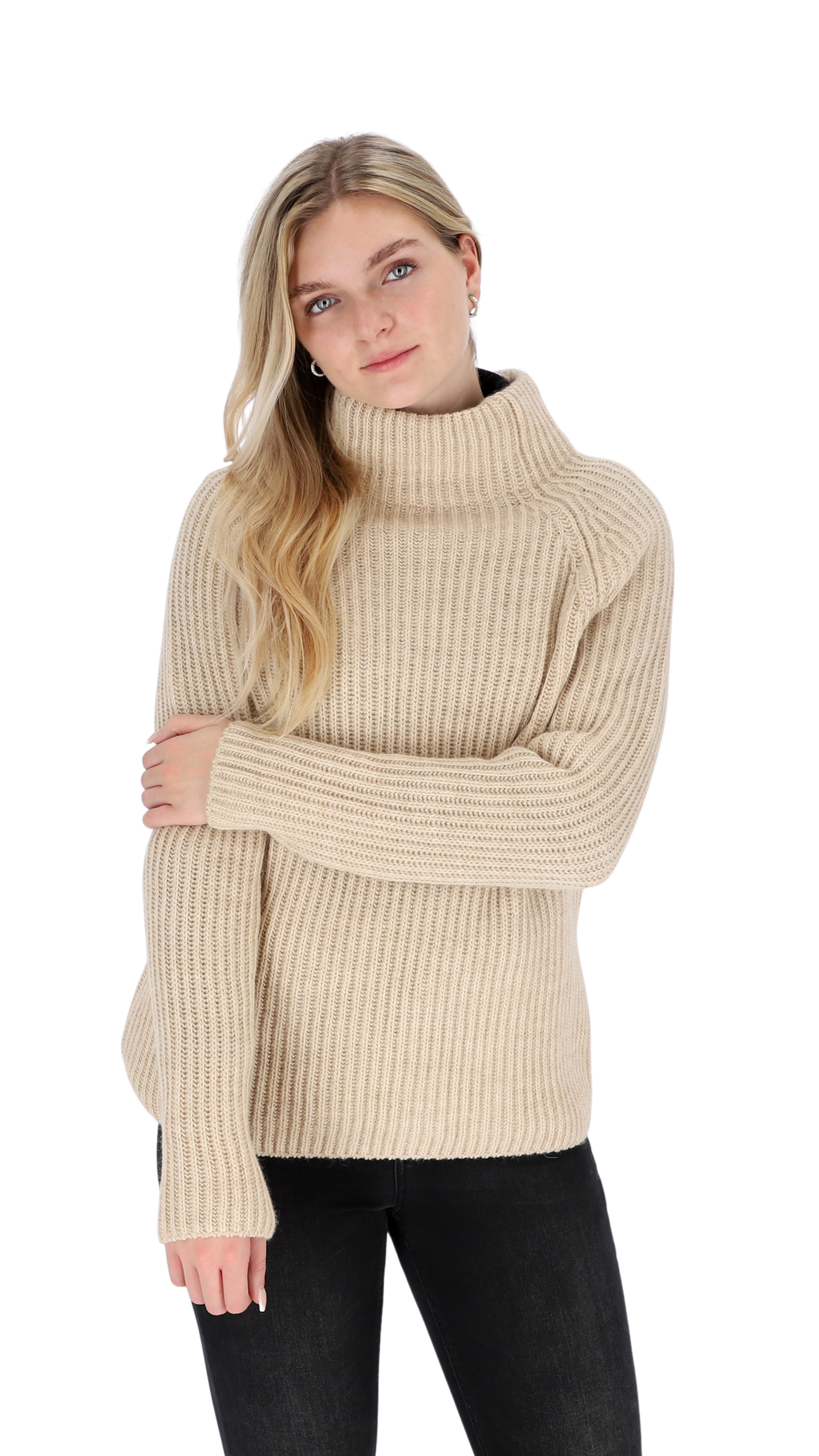 halsüberkopf Accessoires Strickpullover Stehkragen aus hochwertigem Wollmix!