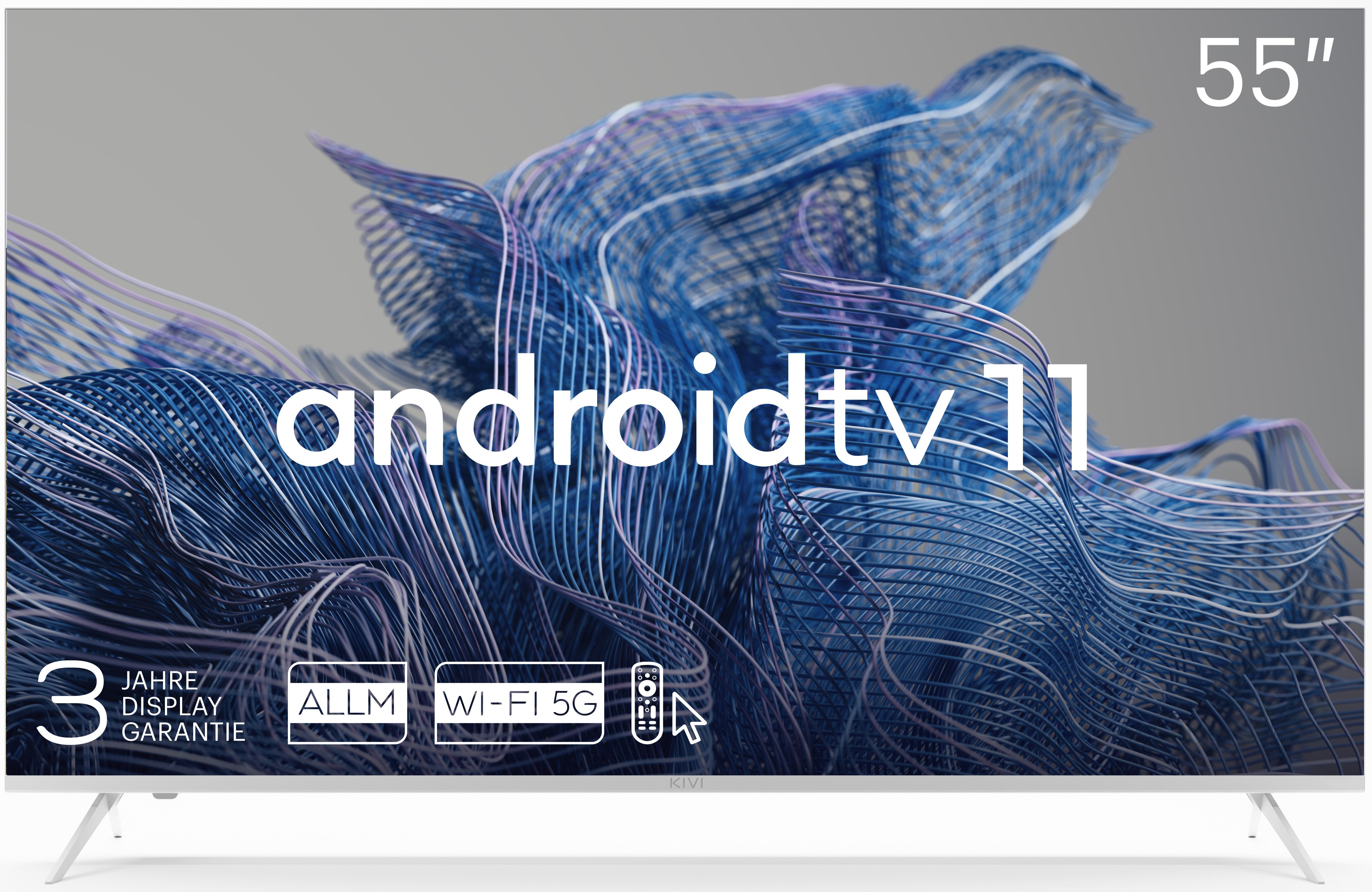 KIVI 55U750NW LCD-LED Телевизоры (140 cm/55 Zoll, 4K Ultra HD, Smart-TV, Android TV, Bluetooth, HLG, Google Assistant, HbbTV)