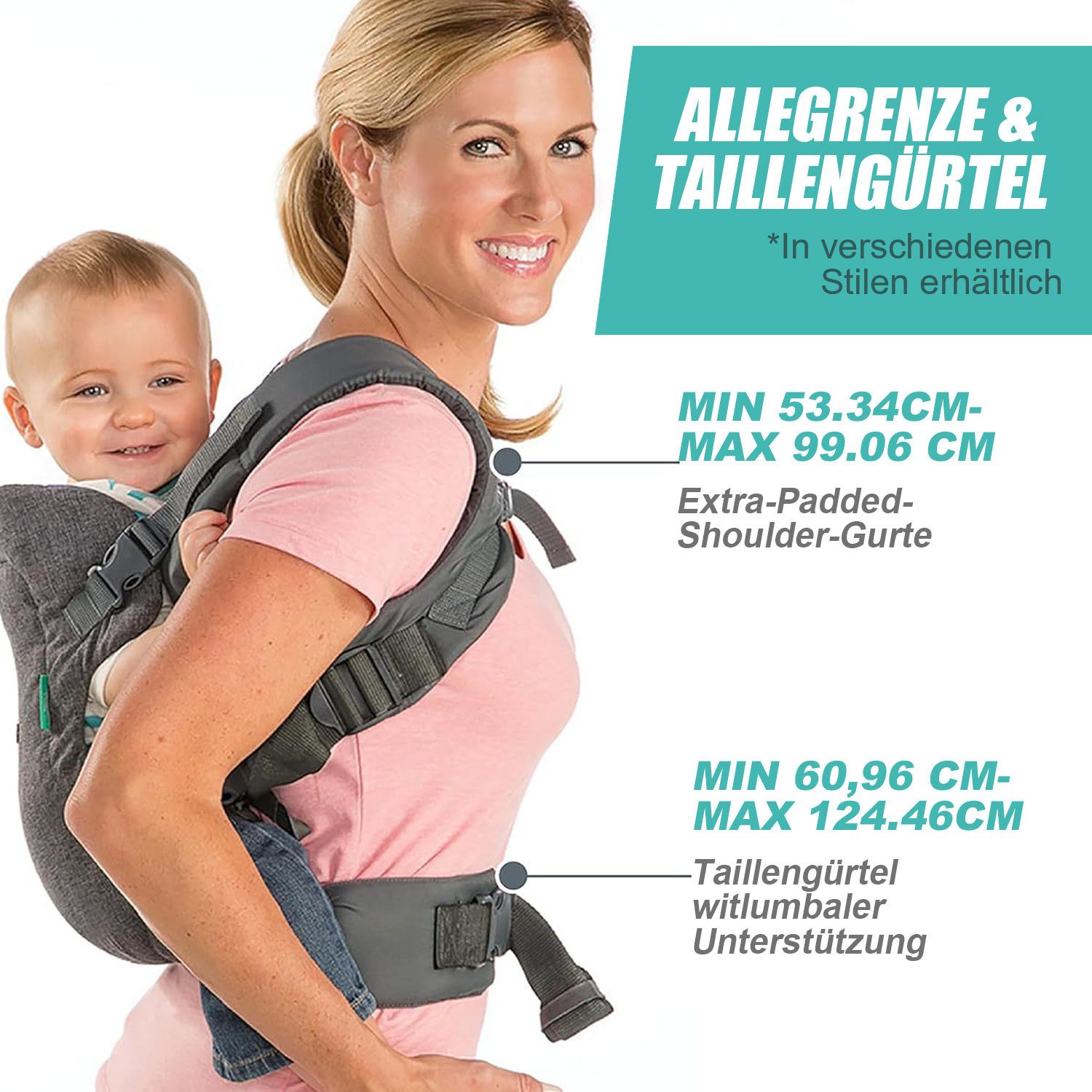 Refttenw Babytrage 4-in-1-Babyrucksack,Babytrage für Ergonomische