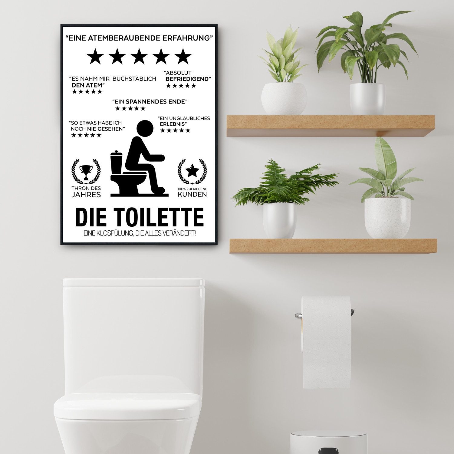 Tigerlino Poster Toilette Badezimmer Wandbild Gäste günstig online kaufen