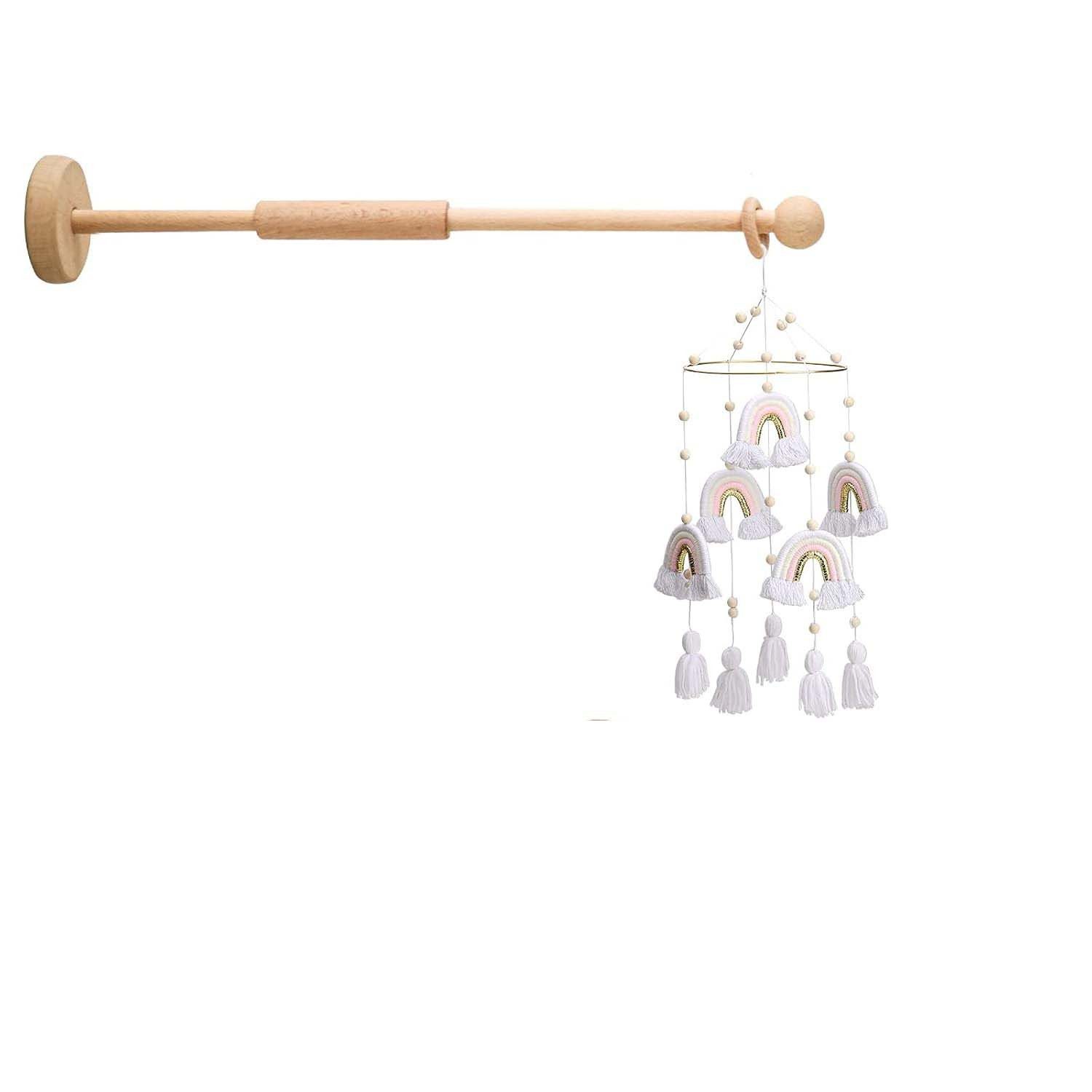 Coonoor Mobile Holz für Babybett 360°Drehbar Baby Mobile Halterung Ständer günstig online kaufen