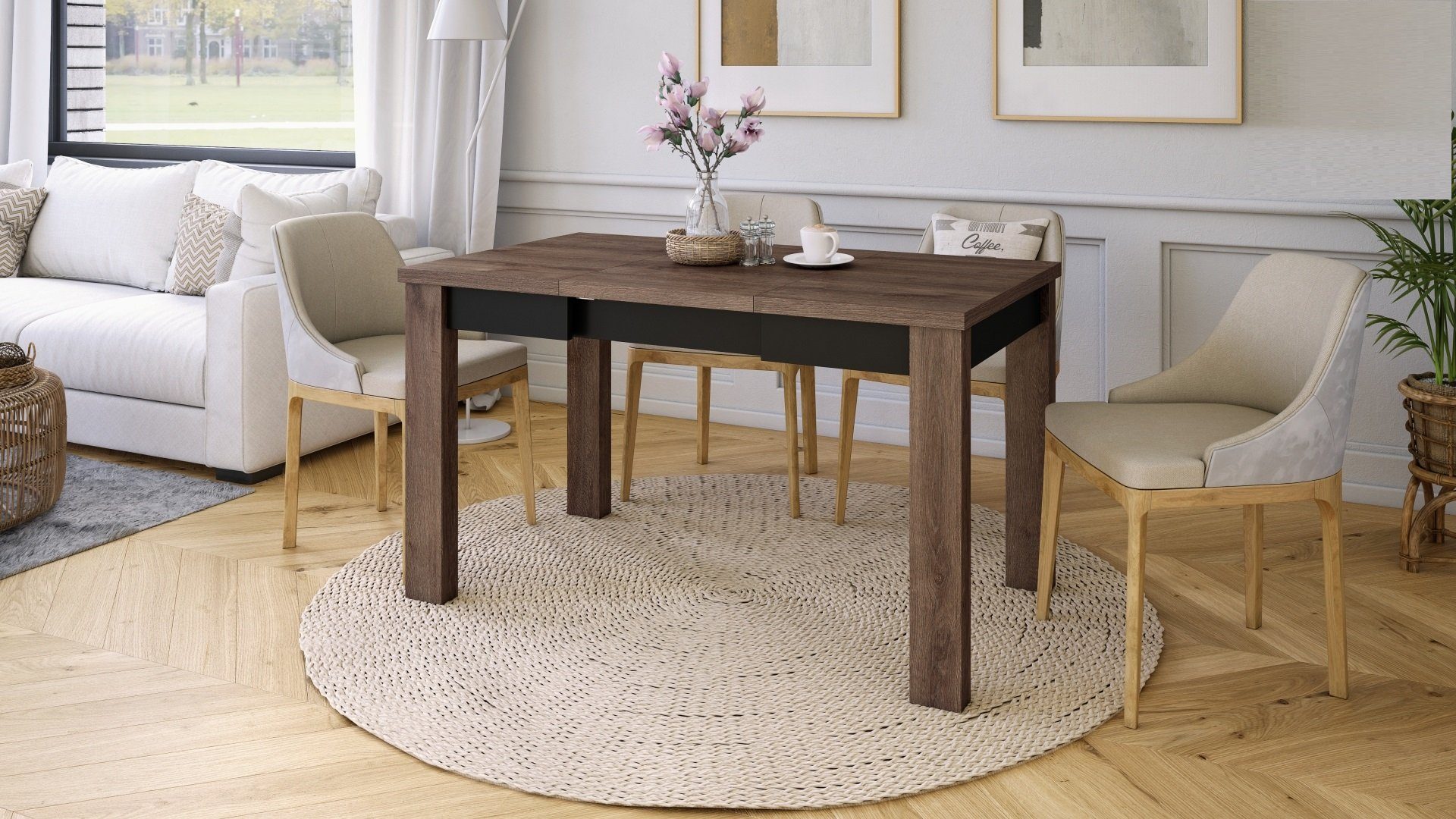 designimpex Esstisch Design Fonte Tisch ausziehbar günstig online kaufen