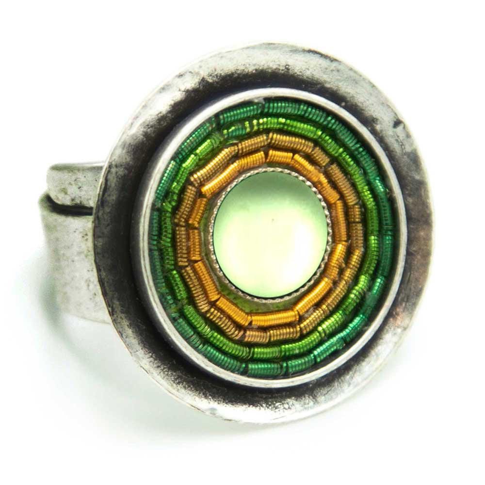 Sergio Engel Fingerring India Antik Ring 02 farbenfroh und größenverstellbar, antik veredelt (1-tlg)