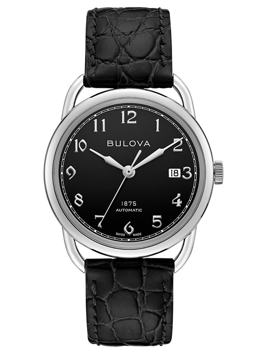 Bulova Automatikuhr Armbanduhr Automatik Commodore Schwarz Limited Edition,  Schließe: Sicherheitsverschluss