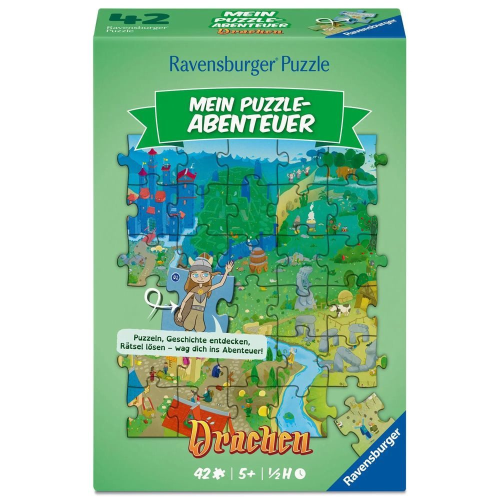 Ravensburger Puzzle Kinderpuzzle 42 Teile - Mein Puzzle-Abenteuer: Drachen, 42 Puzzleteile
