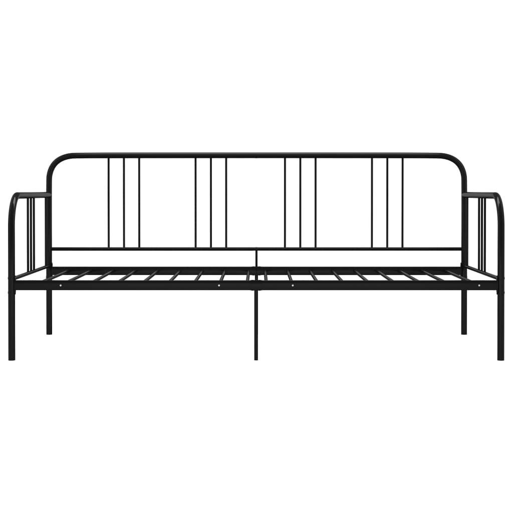 vidaXL Bett Schlafsofa Bettgestell Schwarz Metall 90x200 cm günstig online kaufen