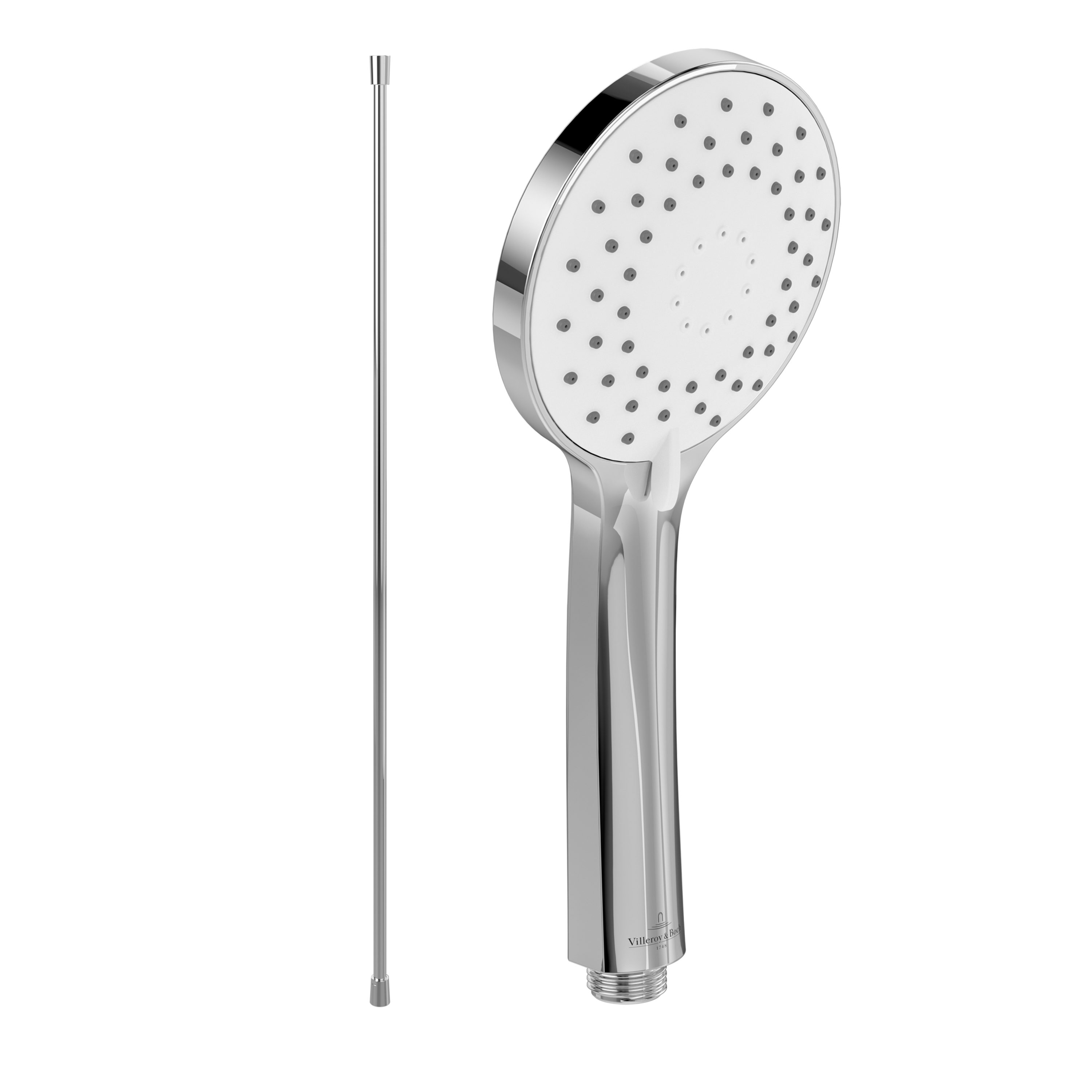 Villeroy & Boch Handbrause Universal Showers, Set aus Duschkopf und Handbrauseschlauch (1,60m), Chrom