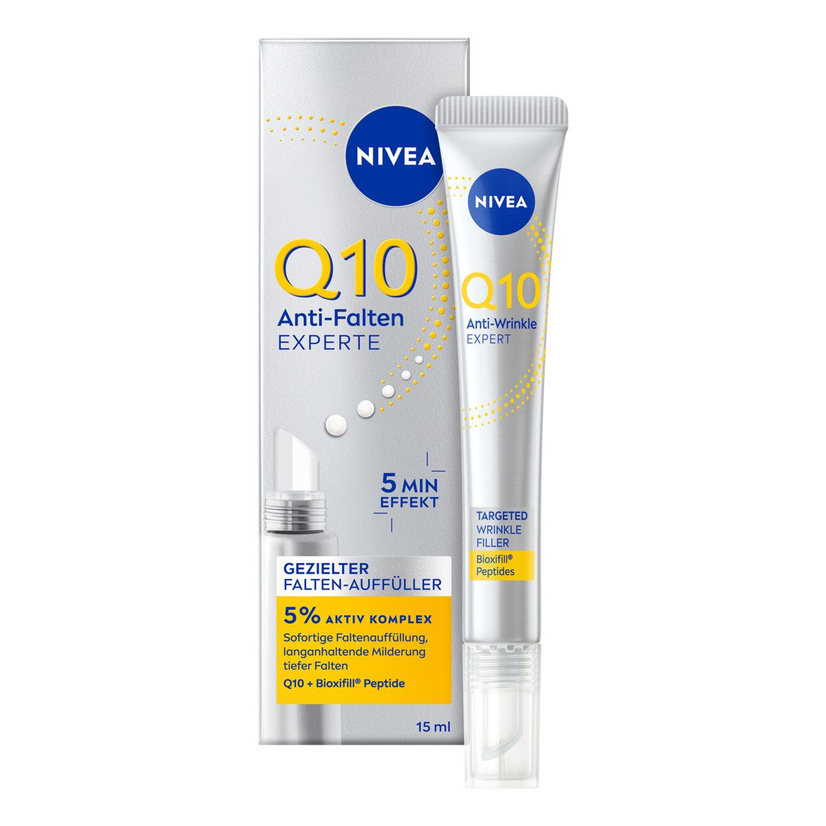 Nivea Augencreme NIVEA Q10 Anti-Falten Expert Gezielter Falten-Auffüller 15ml, 1-tlg.