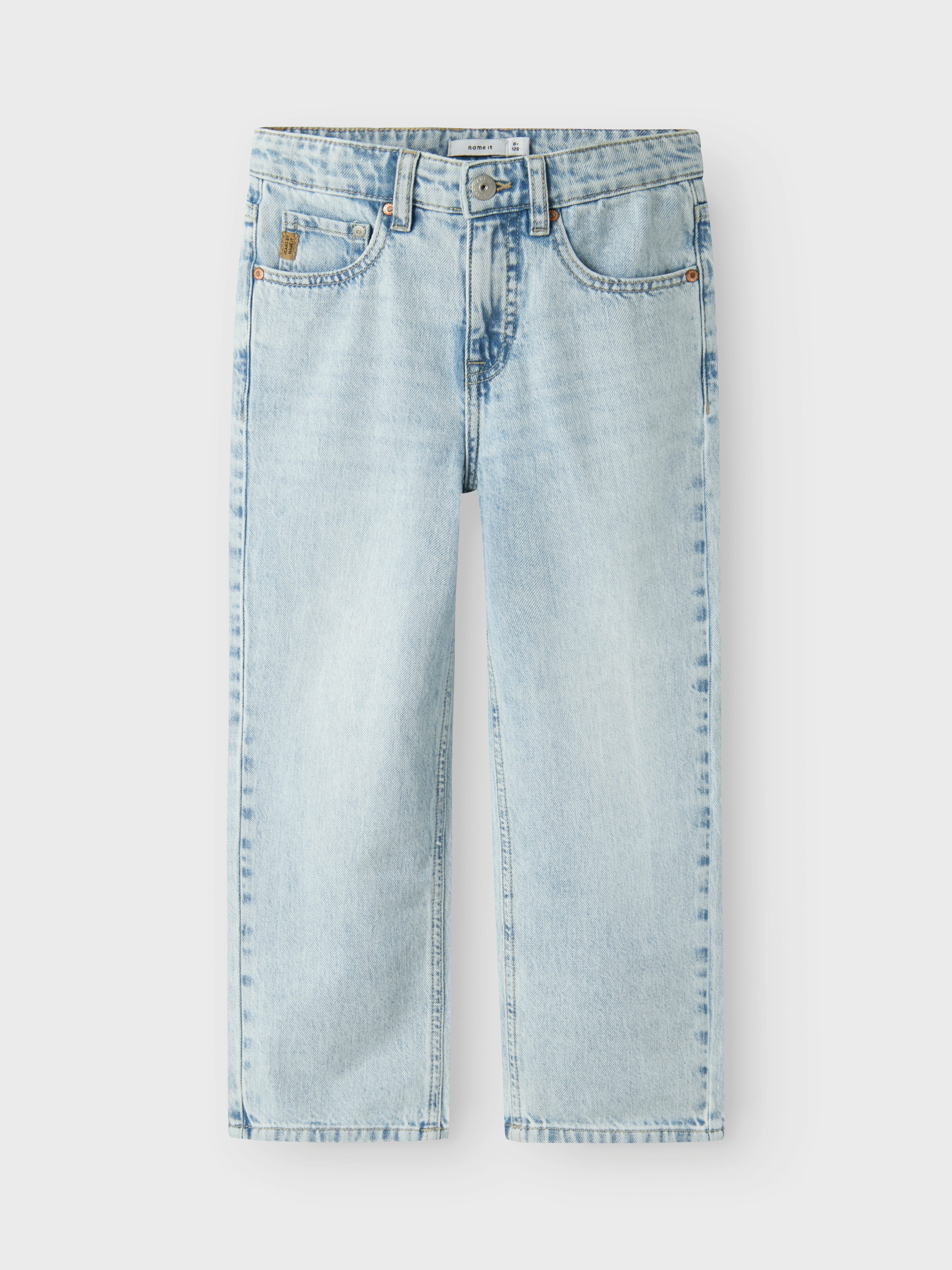 Name It Straight-Jeans NKMRYAN – Jeans mit geradem Bein, strapazierfähig unifarben, casual, straight fit, Denim/Jeans