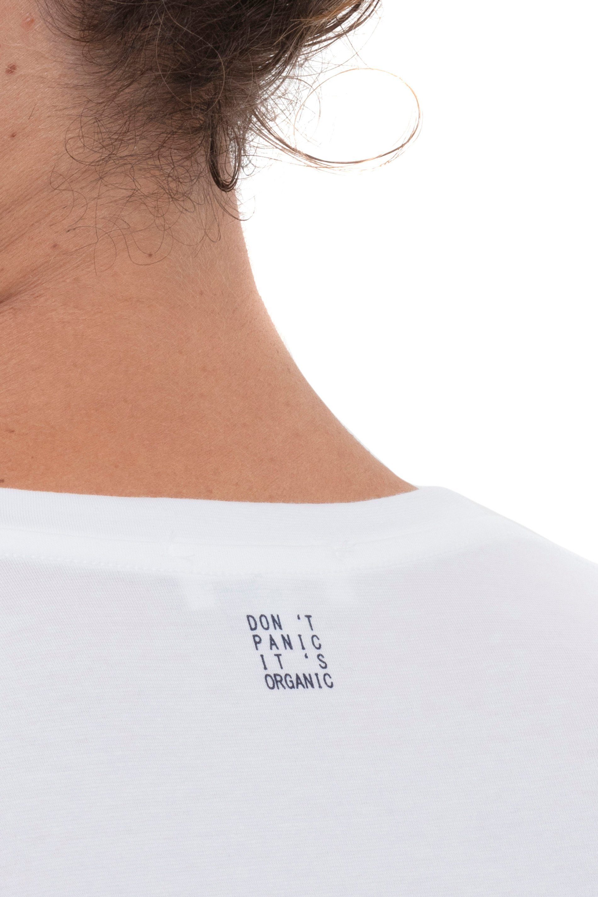 Bio-Baumwolle Mey Organic" It's Funktionsshirt weiss Panic Herren T-Shirt "Don't