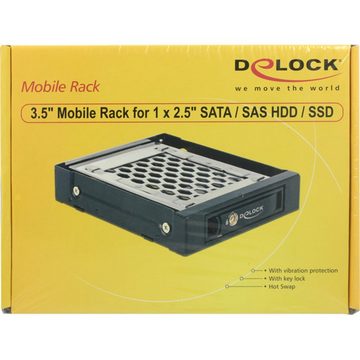 Delock Festplatten-Wechselrahmen 3,5" Wechselrahmen für 1x 2,5" SATA/SAS HDD/SSD