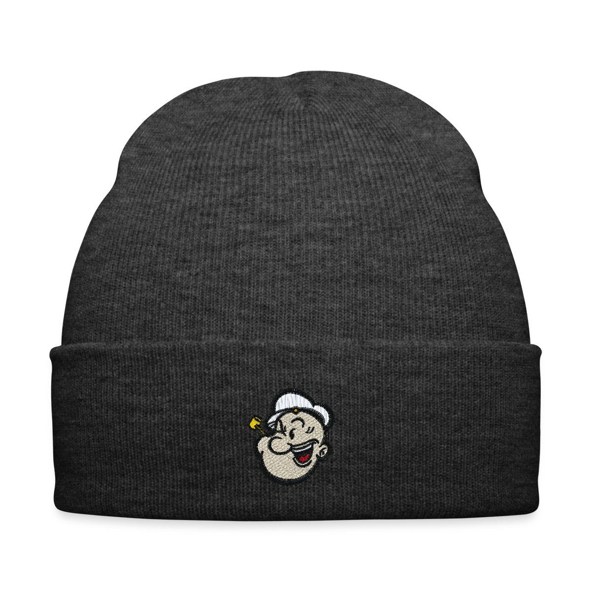 Beanie Popeye Als Stickmotiv Bestickte Wintermütze