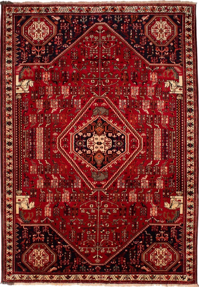 Orientteppich Shiraz 204x294 Handgeknüpfter Orientteppich / Perserteppich, Nain Trading, rechteckig, Höhe: 10 mm