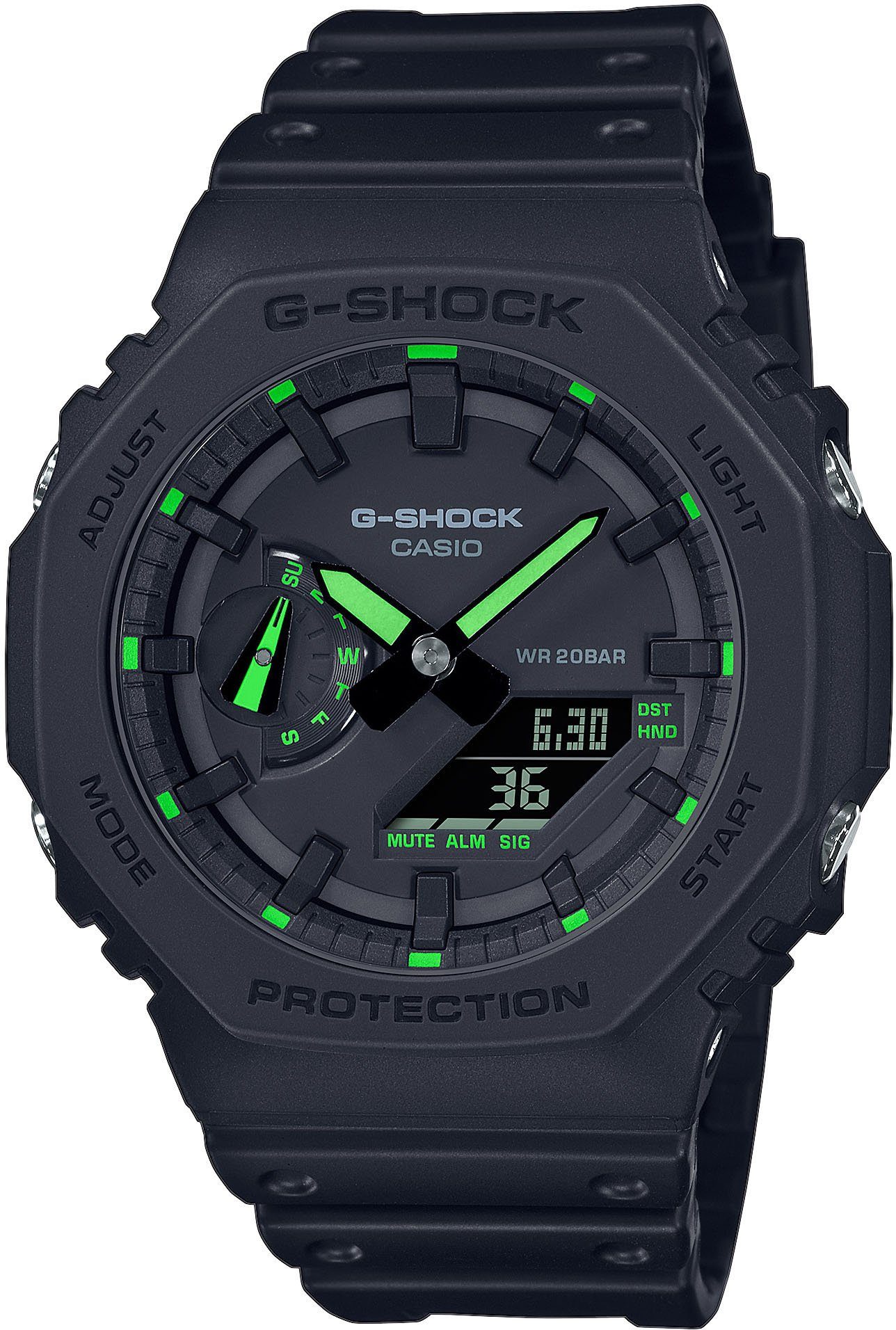 CASIO G-SHOCK Chronograph GA-2100-1A3ER, Quarzuhr, Armbanduhr, Herrenuhr, d günstig online kaufen