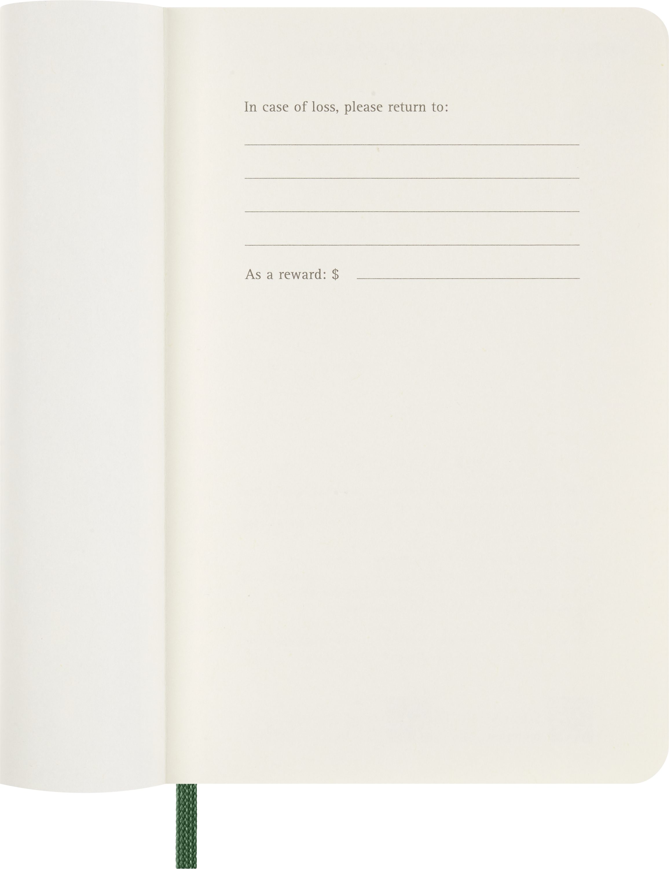 MOLESKINE Buchkalender, MOLESKINE 12 MONATE TAGES NOTIZKALENDER 2027 - SOFTCOVER - P/A6 - GRÜN