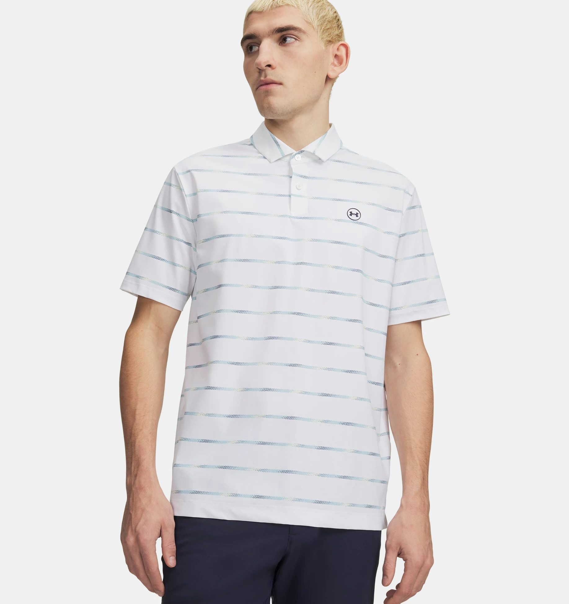 Under Armour® Poloshirt Under Armour Golf Polo Drive Chill Printed Weiß Herren