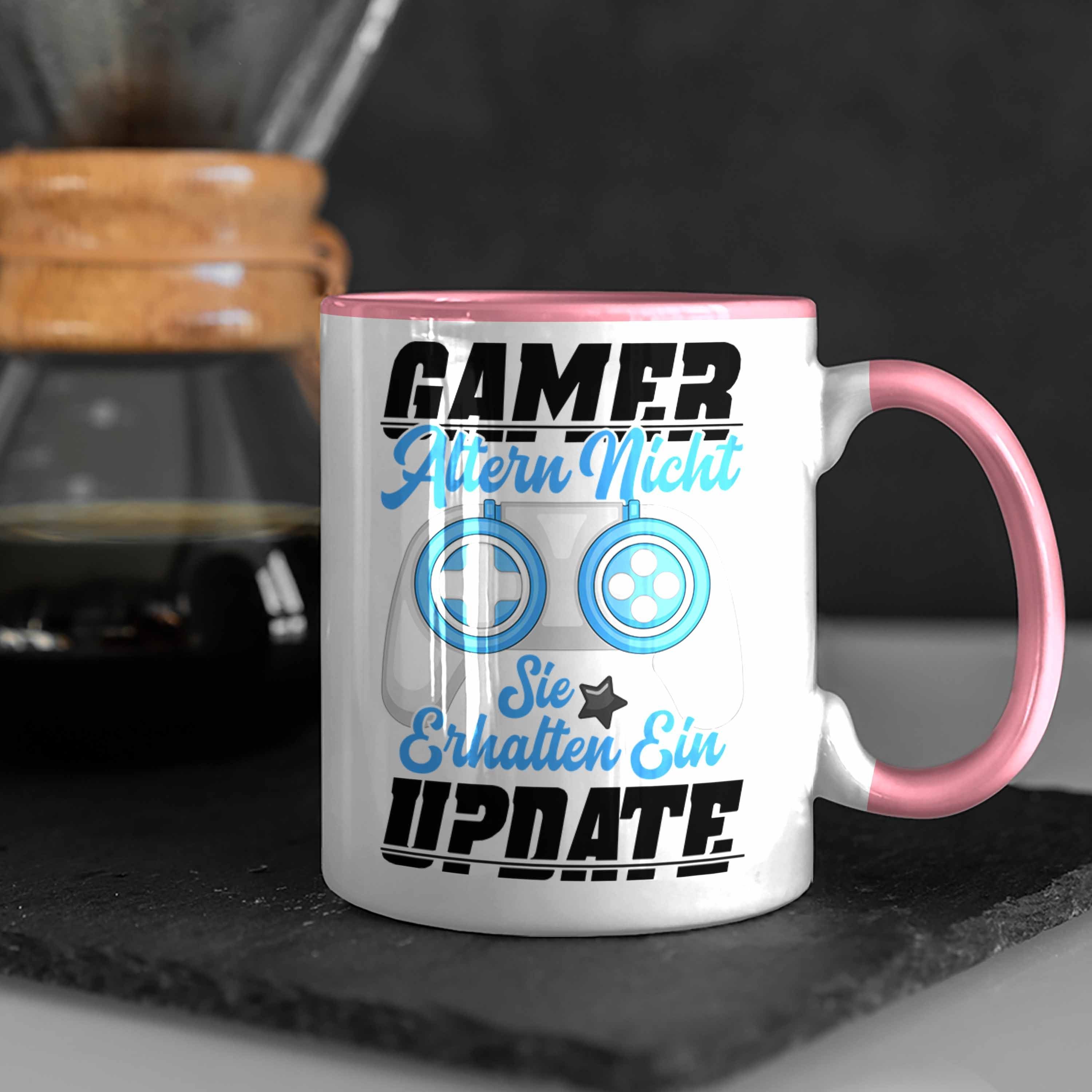 Geschenk Trendation Kinder Trendation Rosa Geburtstagsgeschenk Tasse Tasse Lustig Männer PC - Spruch Zocker Zubehör Zocken Gaming Geschenkideen Gamer Mitbringsel Jungen