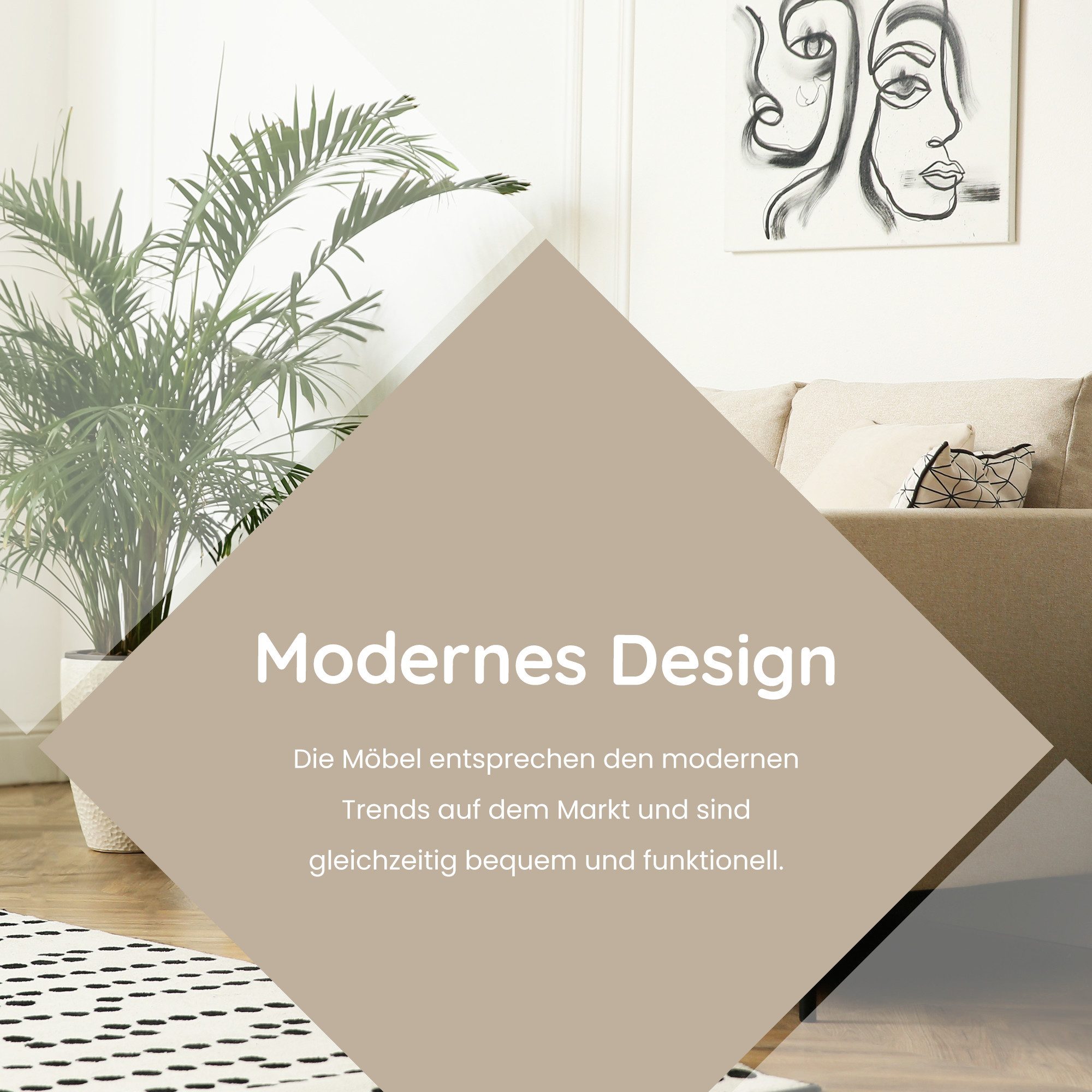 Design Möbel Couchtisch Moderner Runder Couchtisch - Tischplatte, 67 cm Met günstig online kaufen