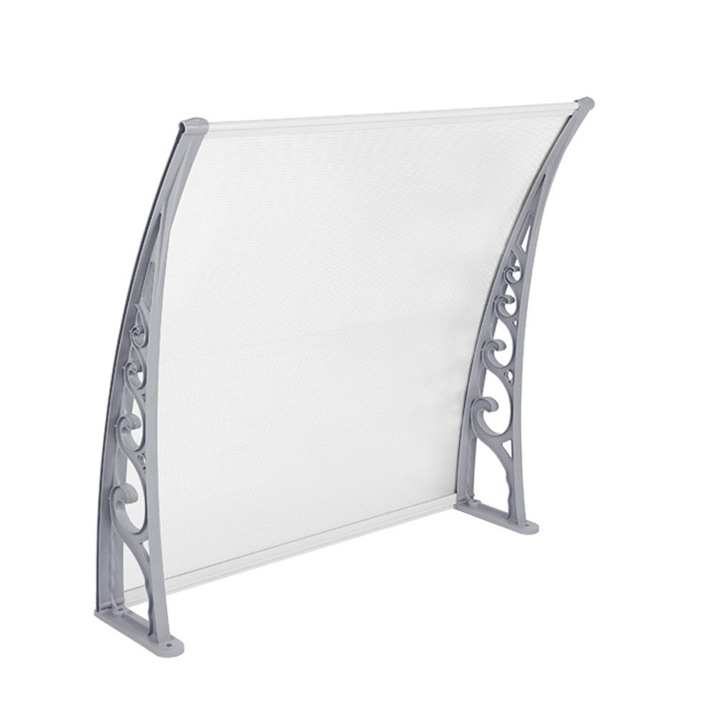 JEOBEST Vordach Anbaudach Vordächer Diverse Größen Vordach für Haustür, (Überdachung, 1 St) Vordach aus Polycarbonat und Aluminium – Bild 4 von 5