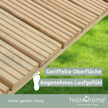 holz4home Holzfliesen Terrassendielen Aus Kiefernholz 47,5 x 47,5cm