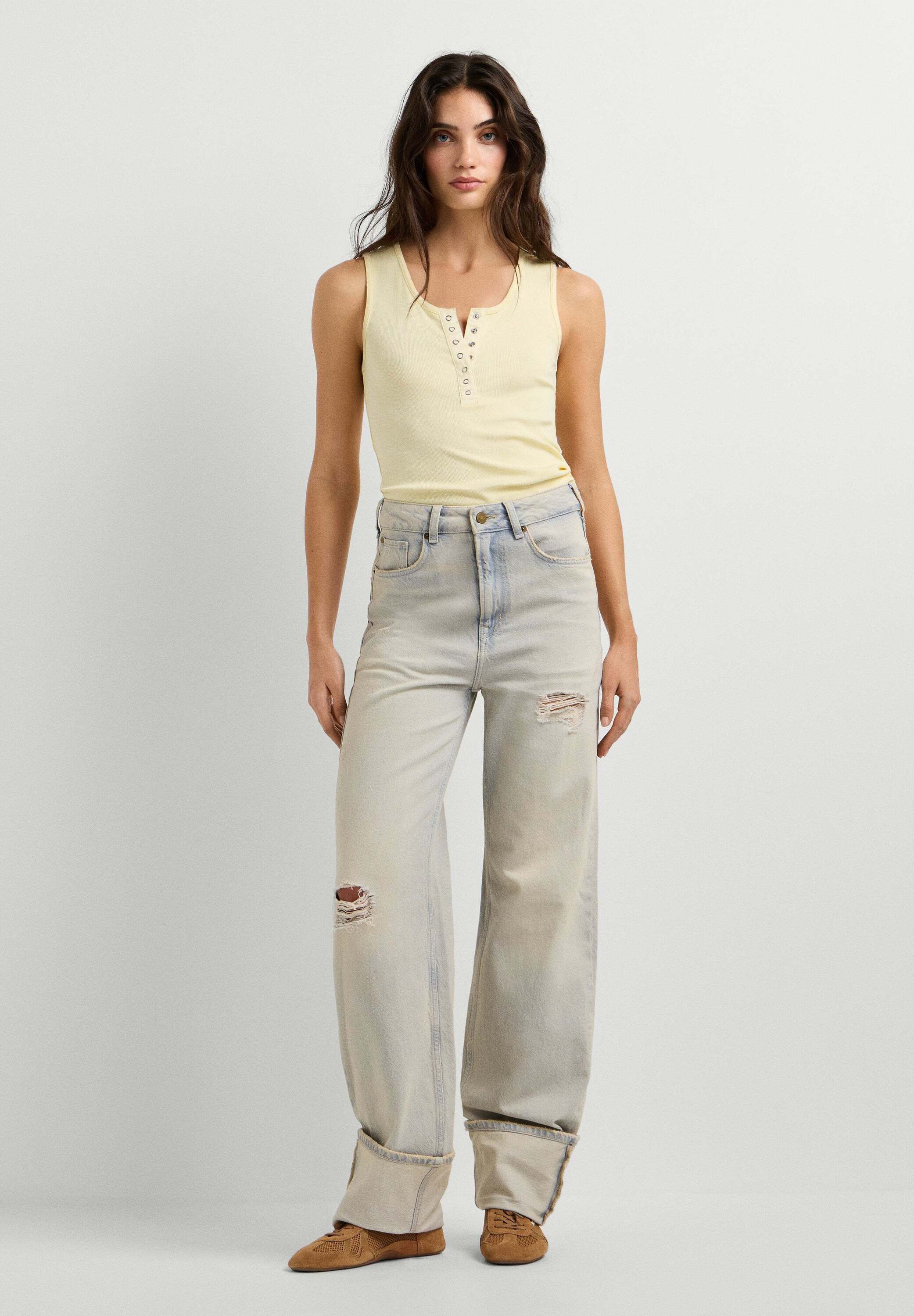 Pepe Jeans Straight-Jeans straight leg jeans EDEN HW STRAIGHT BEIGE TONE