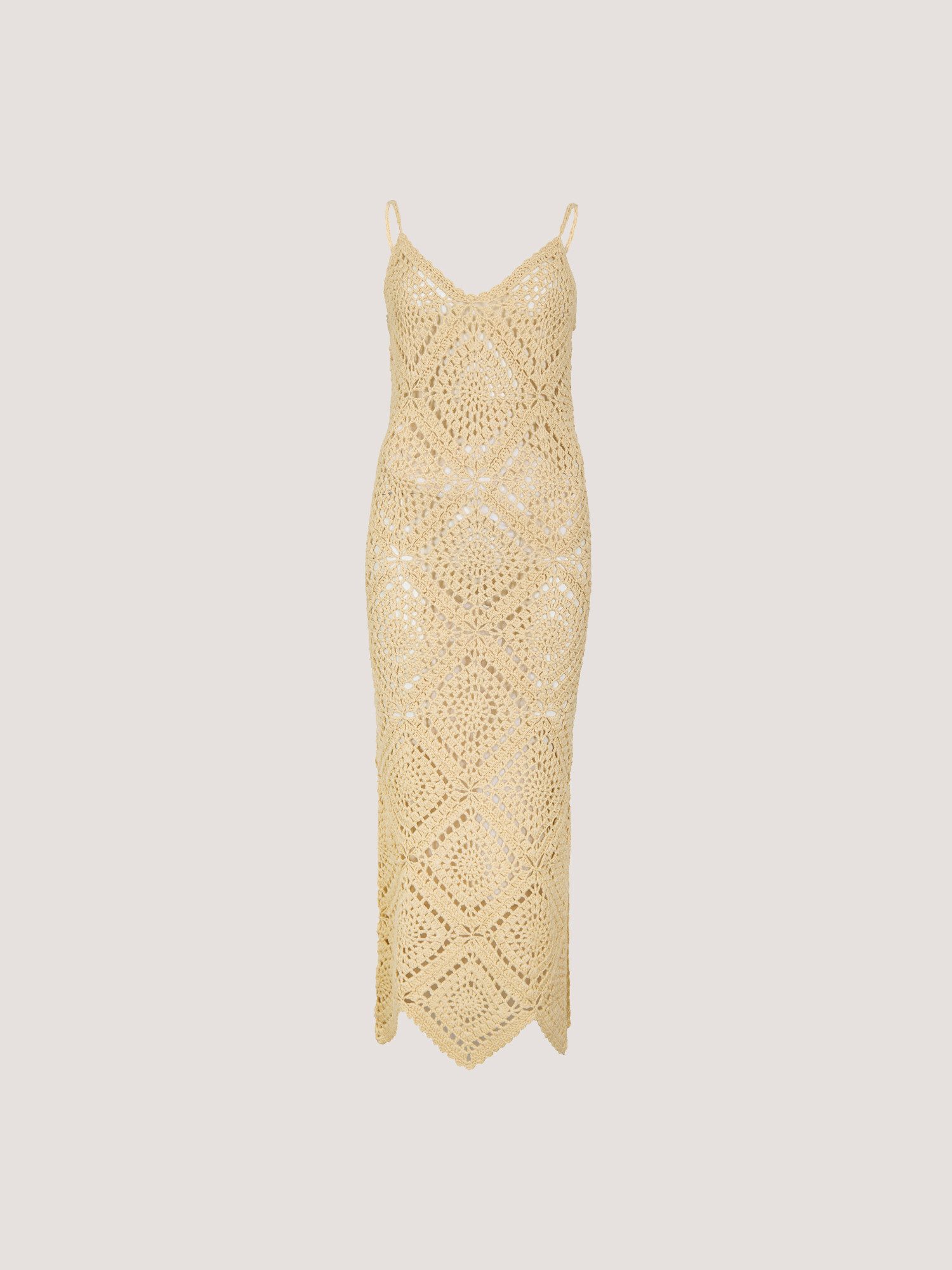 Spitzenkleid Handgestricktes Midi-Kleid