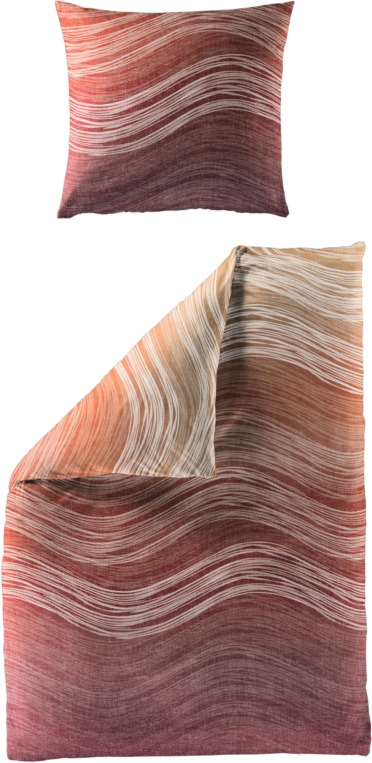 BIERBAUM Bettwäsche 4061, Mako-Satin, 2 teilig, Mako-Satin, 100 % Baumwolle, pflegeleicht