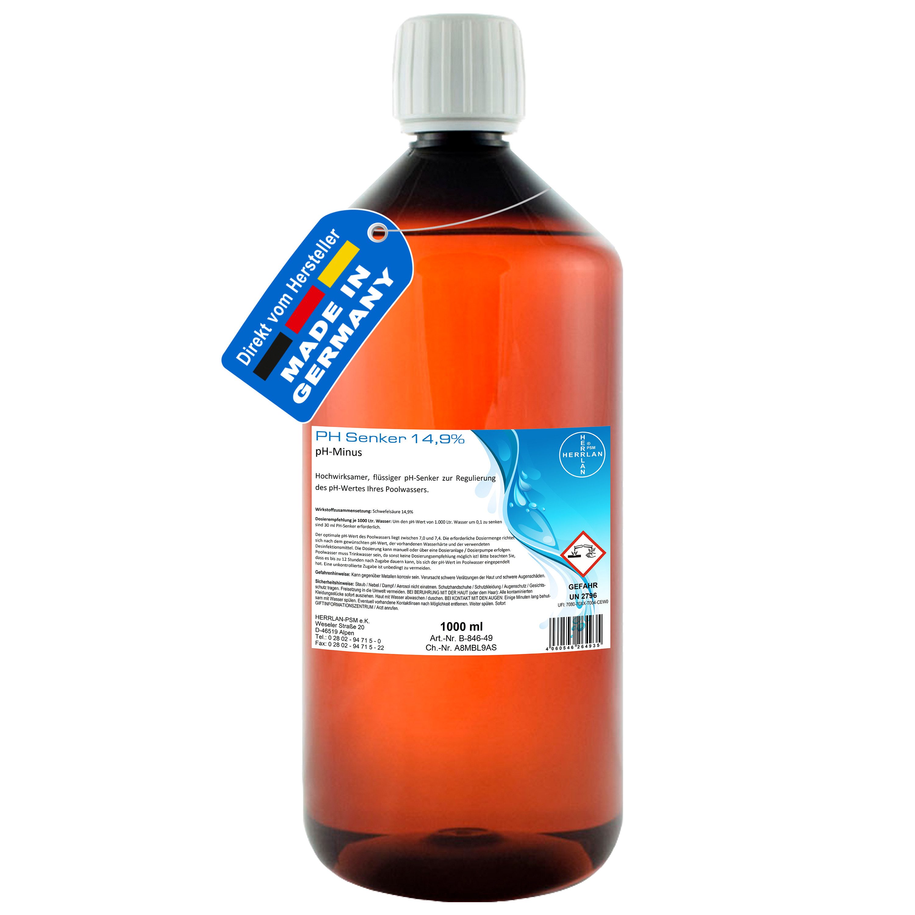HERRLAN Poolpflege HERRLAN® PH Senker 14,9%, günstig online kaufen
