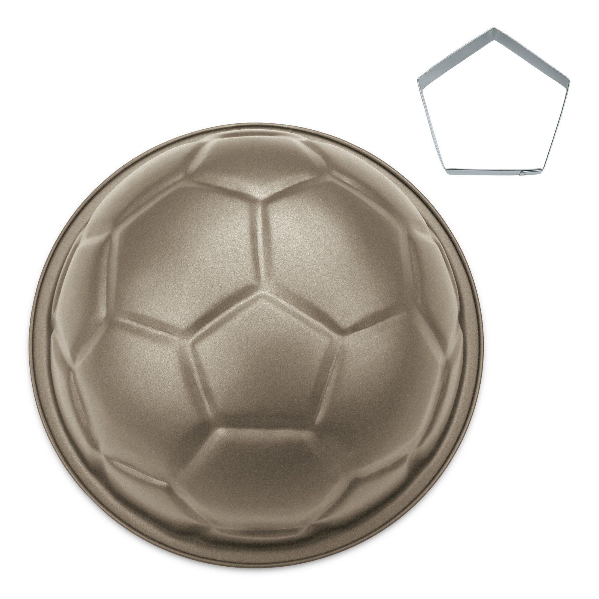 STÄDTER Backform Motivbackform Fußball für den Kindergeburtstag oder Fußballparty, Inkl.. Rezepte und Anleitung